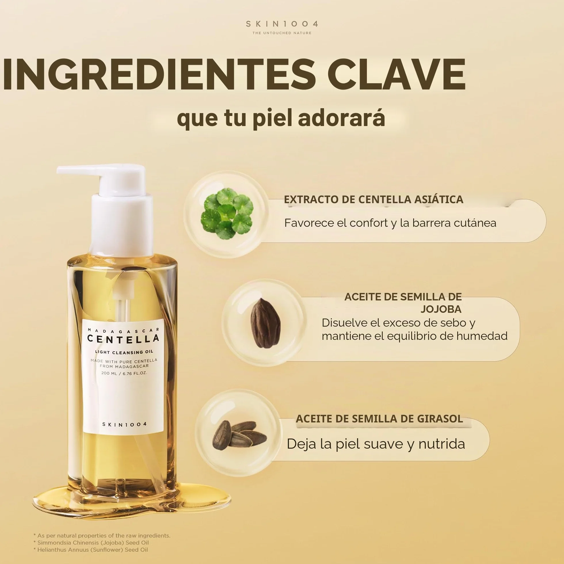 SKIN1004 Centella Aceite limpiador ligero 200 ml
