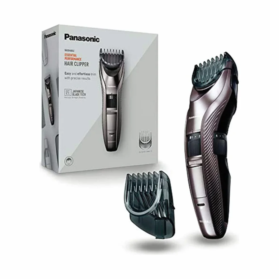 Panasonic ER-GC63-H503 Recortadora eléctrica de precisión para barba, cabello y cuerpo, 39 ajustes, acero inoxidable, negro