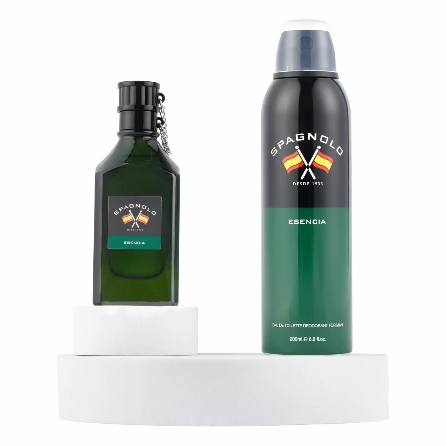 SPAGNOLO Esencia Colonia 75 ml + Desodorante 200 ml Estuche Regalo Hombre Eau de Toilette Fougère Amaderado