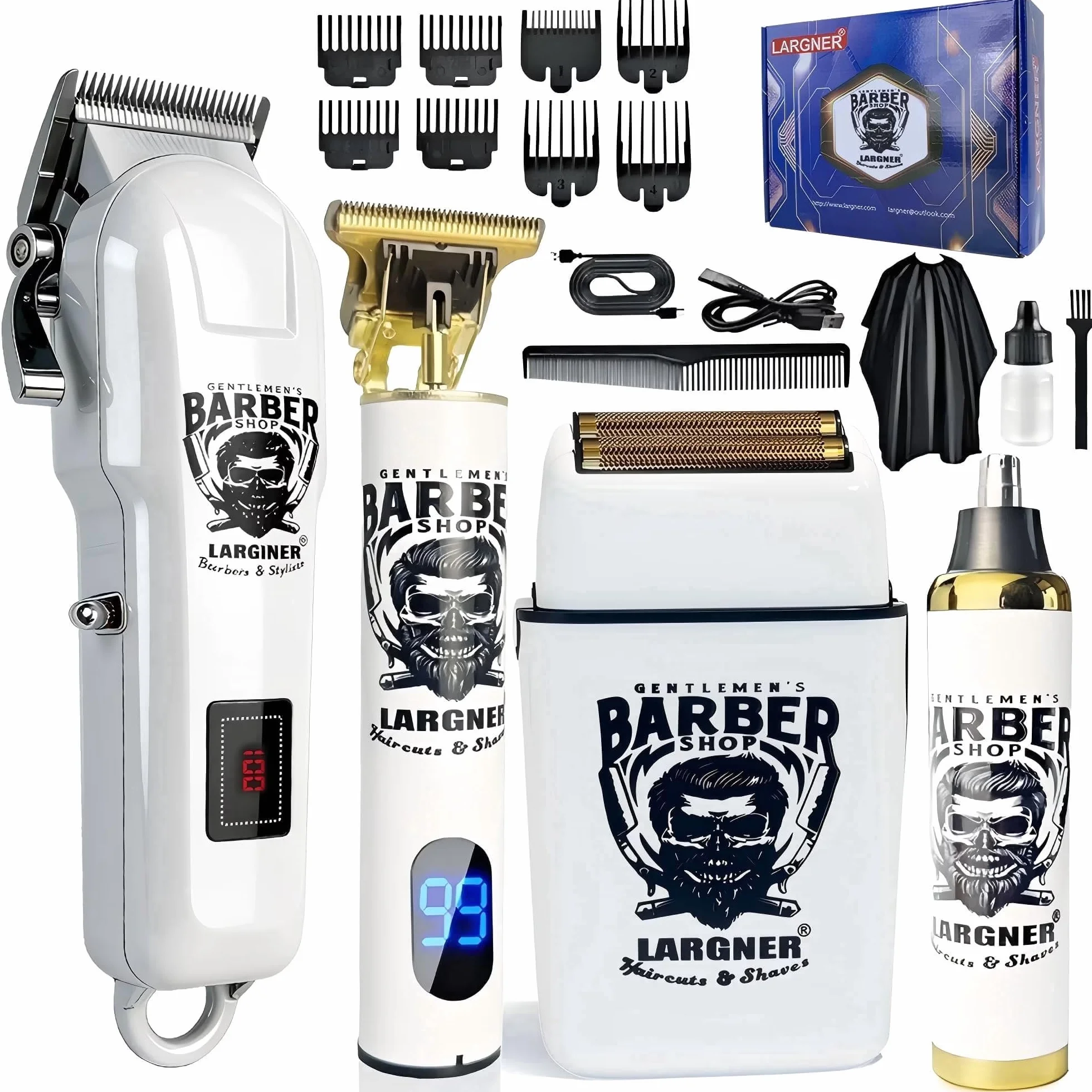 Cortapelos profesional hombre recortadora barba afeitadora eléctrica cortadora pelo cerámica hoja T