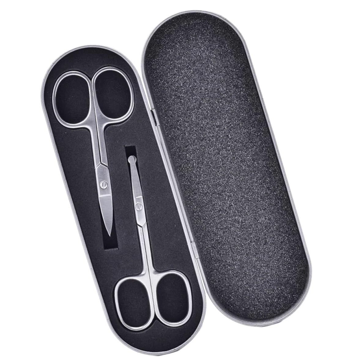 PACKOVE 6piezas Tijeras Inoxidable Para Cuidado De Cejas y Nariz Recortador De Facial Diseño Seguro y Práctico Para Hombres y Mujeres