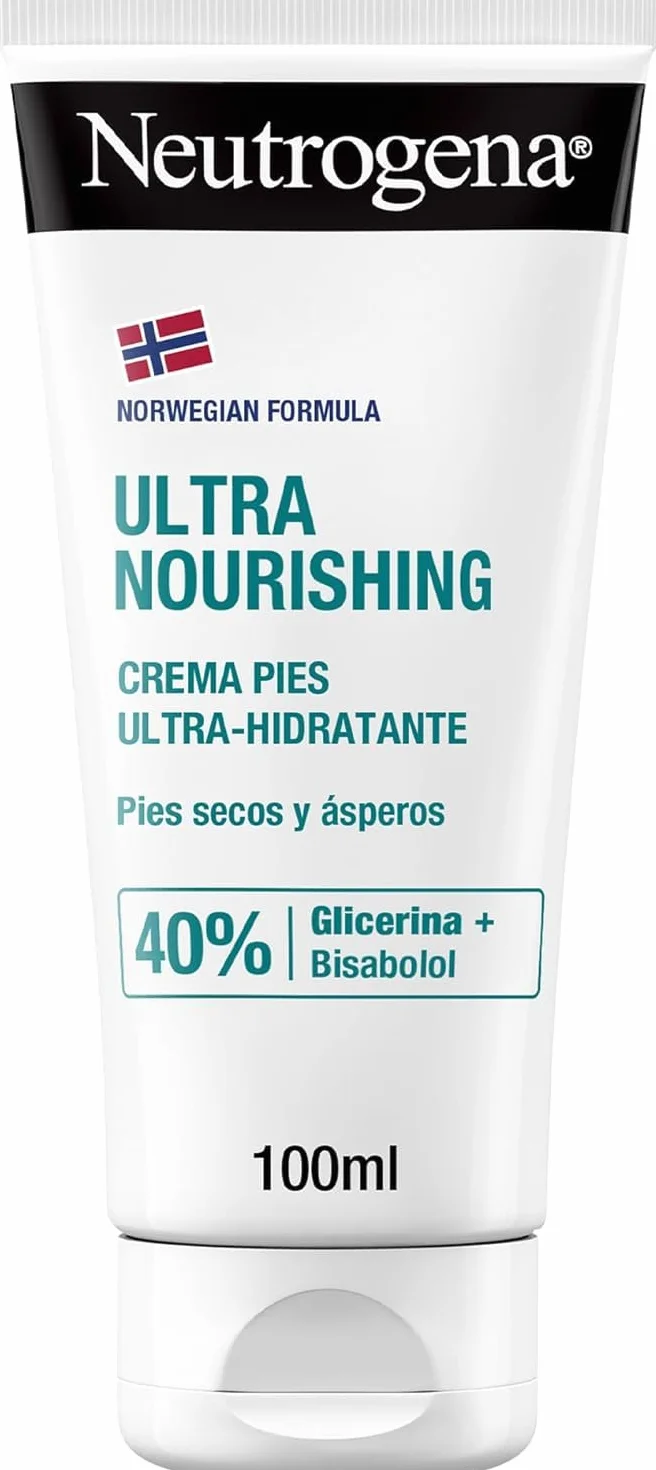 Neutrogena Fórmula Noruega Crema de Pies Ultra Hidratante 100 ml con 40% Glicerina y Bisabolol