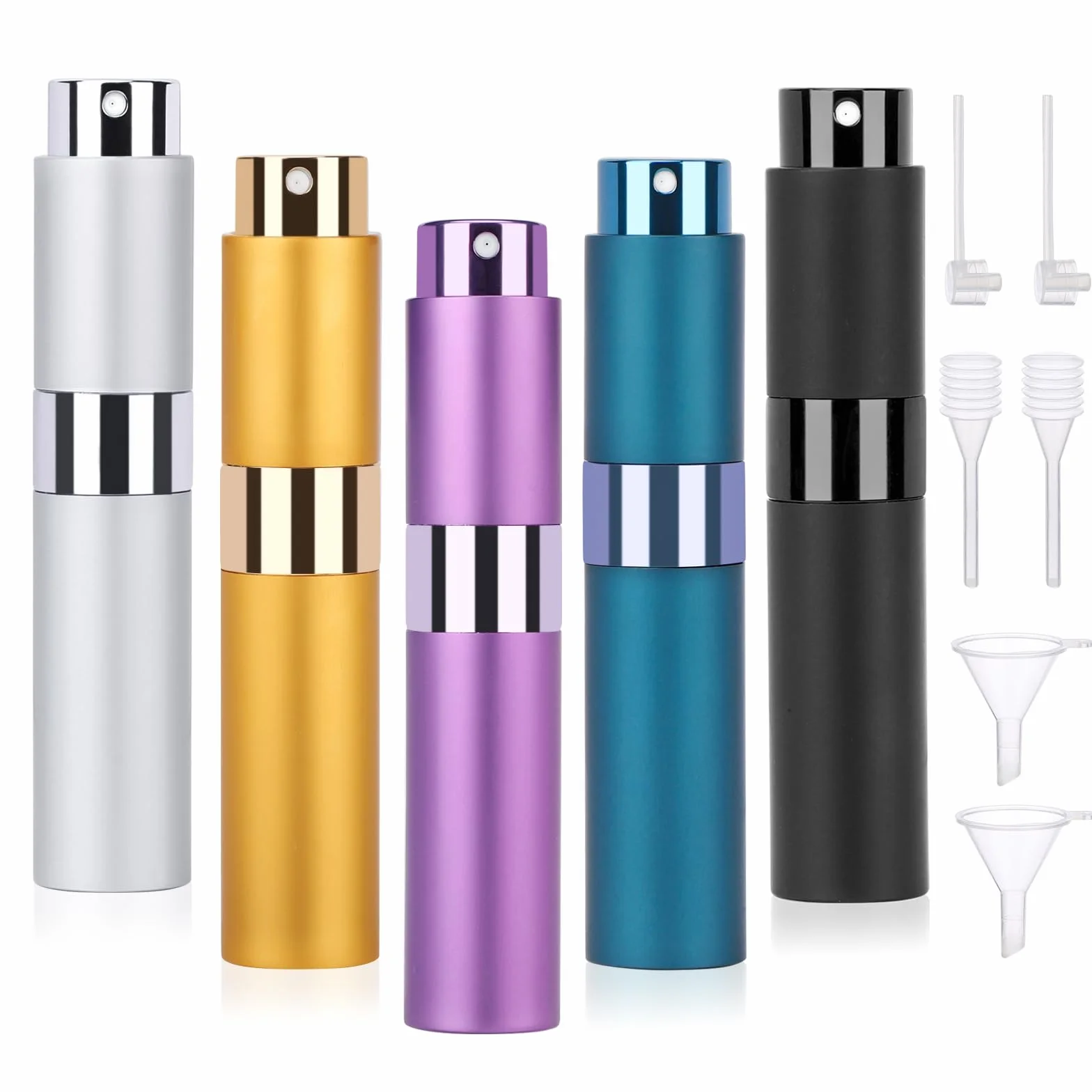 Segbeauty Bote Perfume Recargable 5 Piezas 10ml Atomizador Perfume Portátil Reutilizable