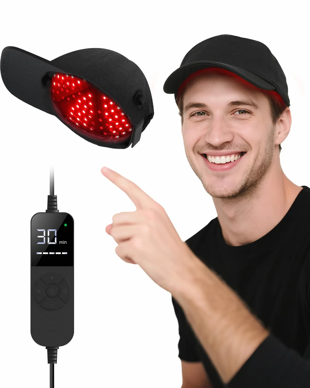 Gorro de luz roja LED 200 perlas 460 nm 850 nm 940 nm para crecimiento del cabello