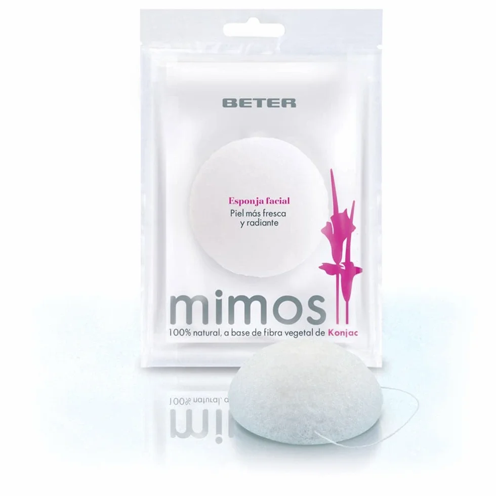 Beter Esponja facial de konjac natural limpiadora exfoliante suave para pieles sensibles