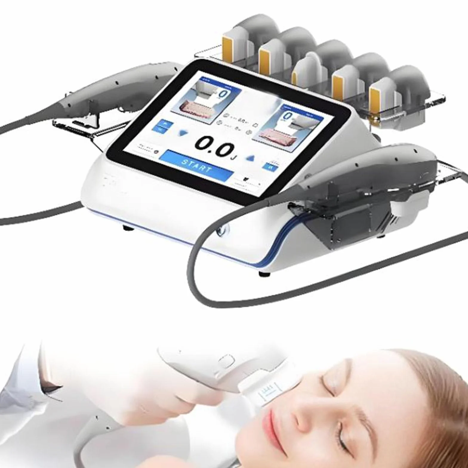 Máquina reafirmante HIFU 7D profesional para el cuidado y rejuvenecimiento facial y corporal. Efecto lifting, tonifica, reafirma y elimina arrugas. Ideal para uso doméstico o en salón de belleza