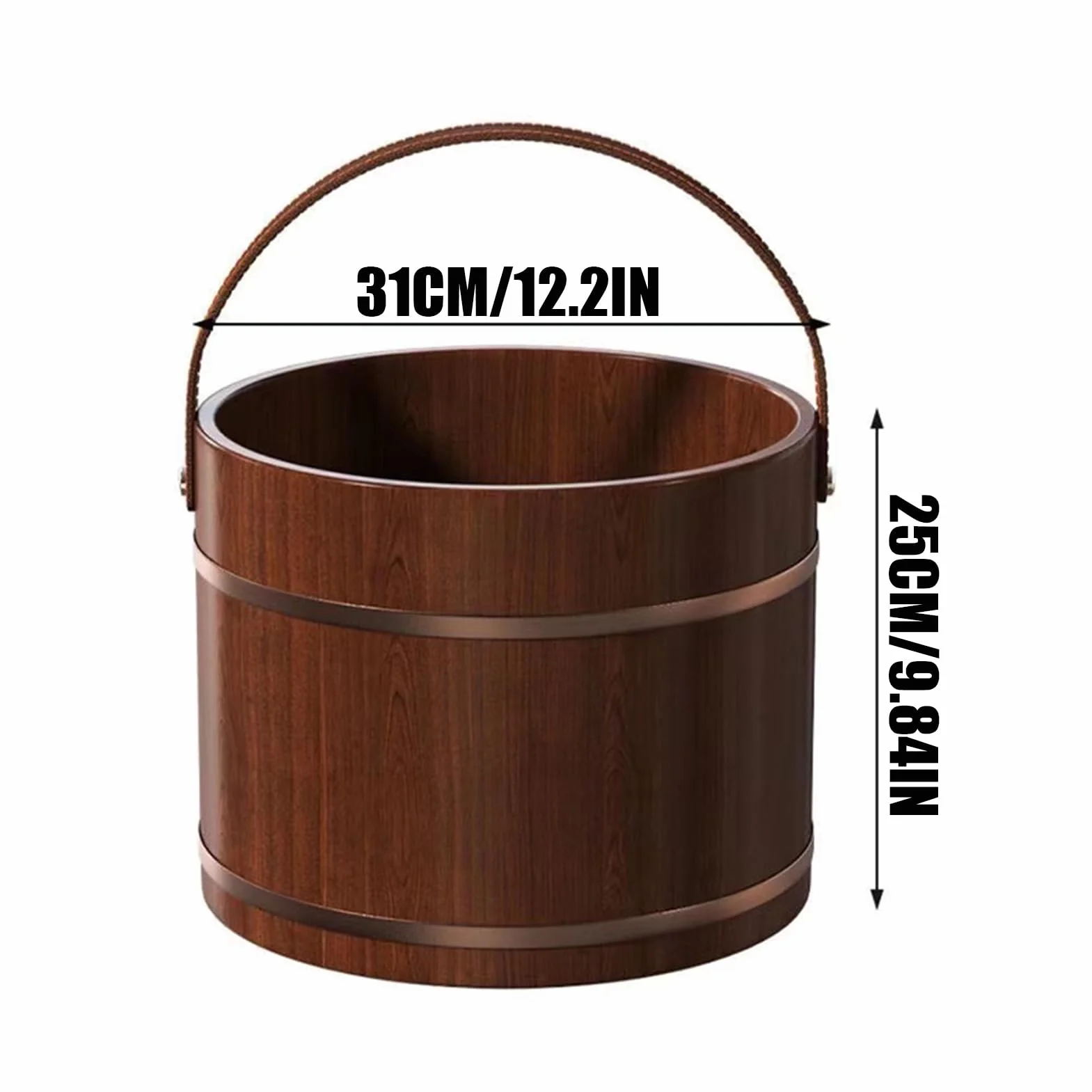 Bañera De Spa Para Pies De Madera Palangana Para Baño De Pies Natural Y | Tina de Madera para el Remojo de los Pies Para Personas De La Tercera Edad, Hombres Y Mujeres, Padres Y Madres