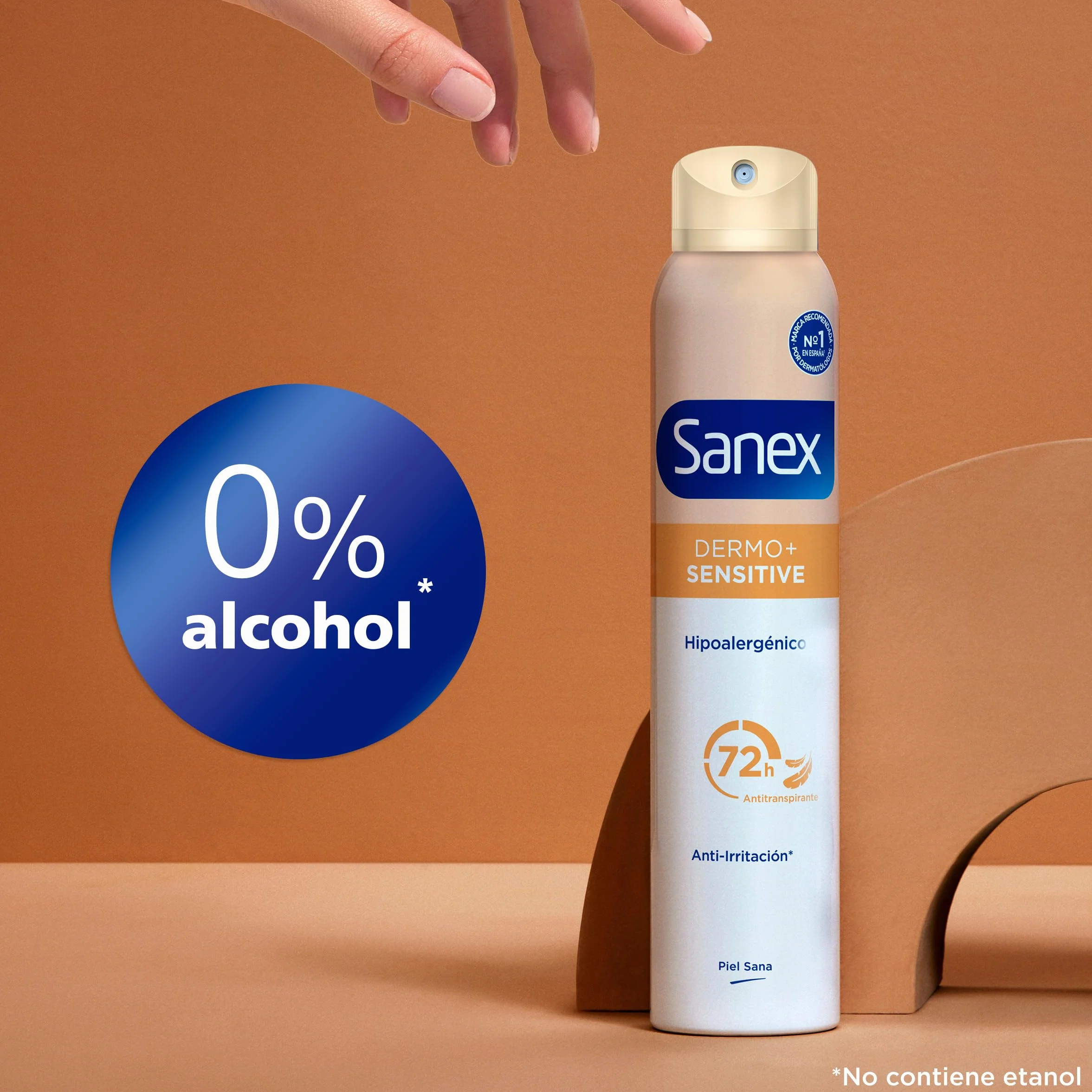 Sanex Dermo+Sensitive Antitranspirante Desodorante Spray 72 Horas Pack 6 x 200ml