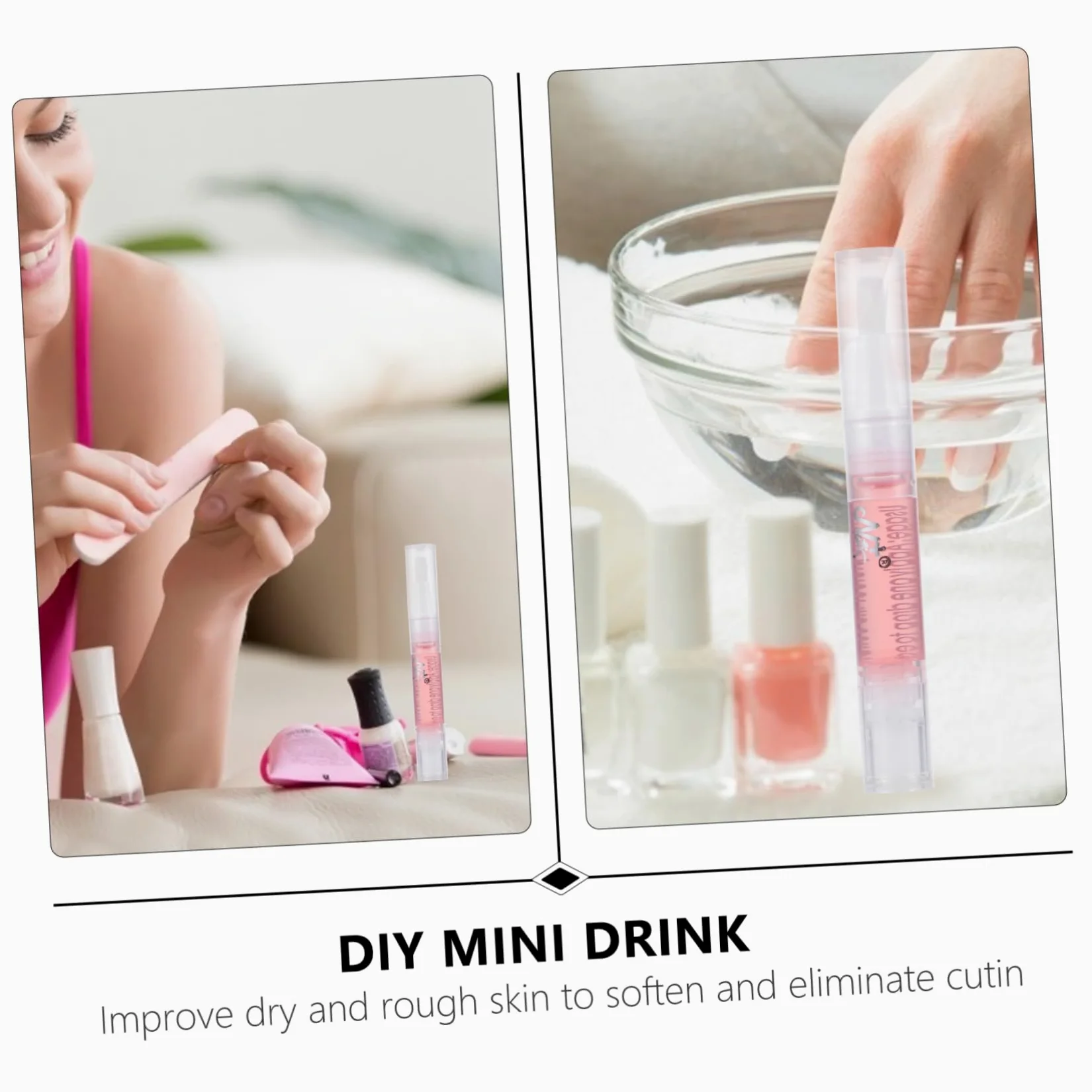24piezas Cutícula Nutritivo Boligrafo Para Cuidado De Uñas Hidratante Para Manicura y Arte De Uñas Práctico y Portátil