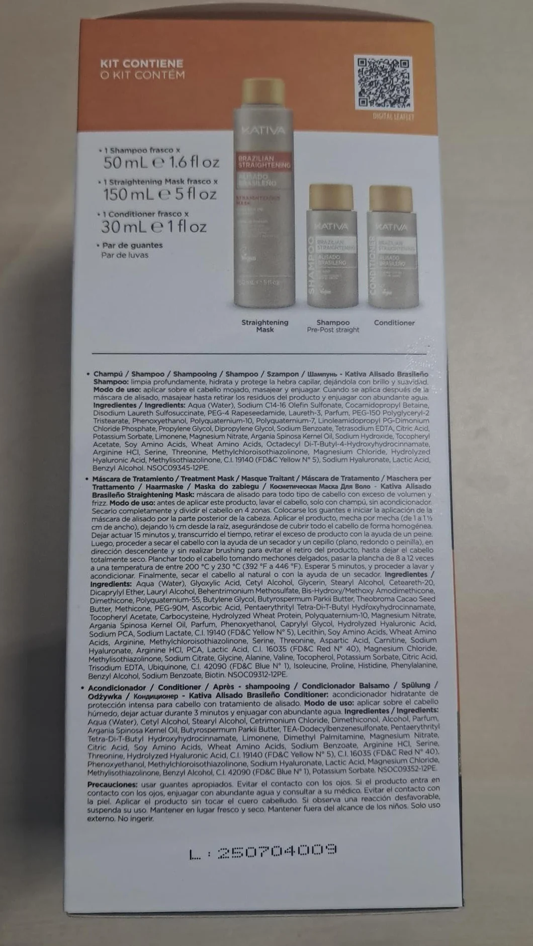 Kativa Kit Alisado Brasileño Hialurónico
