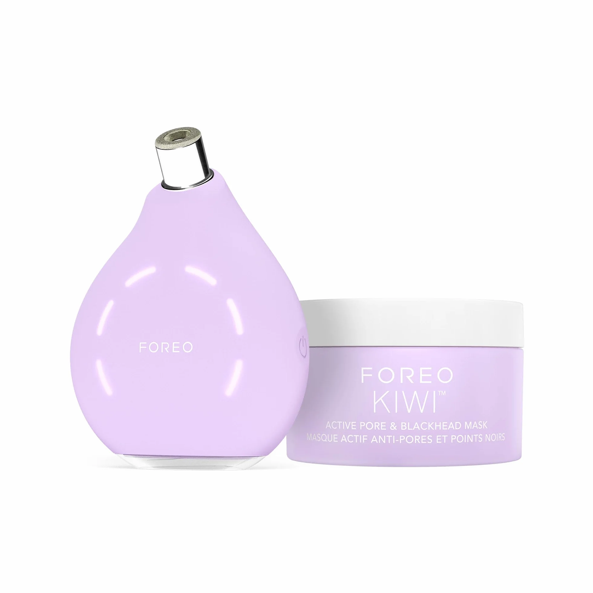FOREO KIWI Derma Dispositivo de Microdermoabrasión Succionador Extractor Puntos Negros Mascarilla Activa Poros 100g