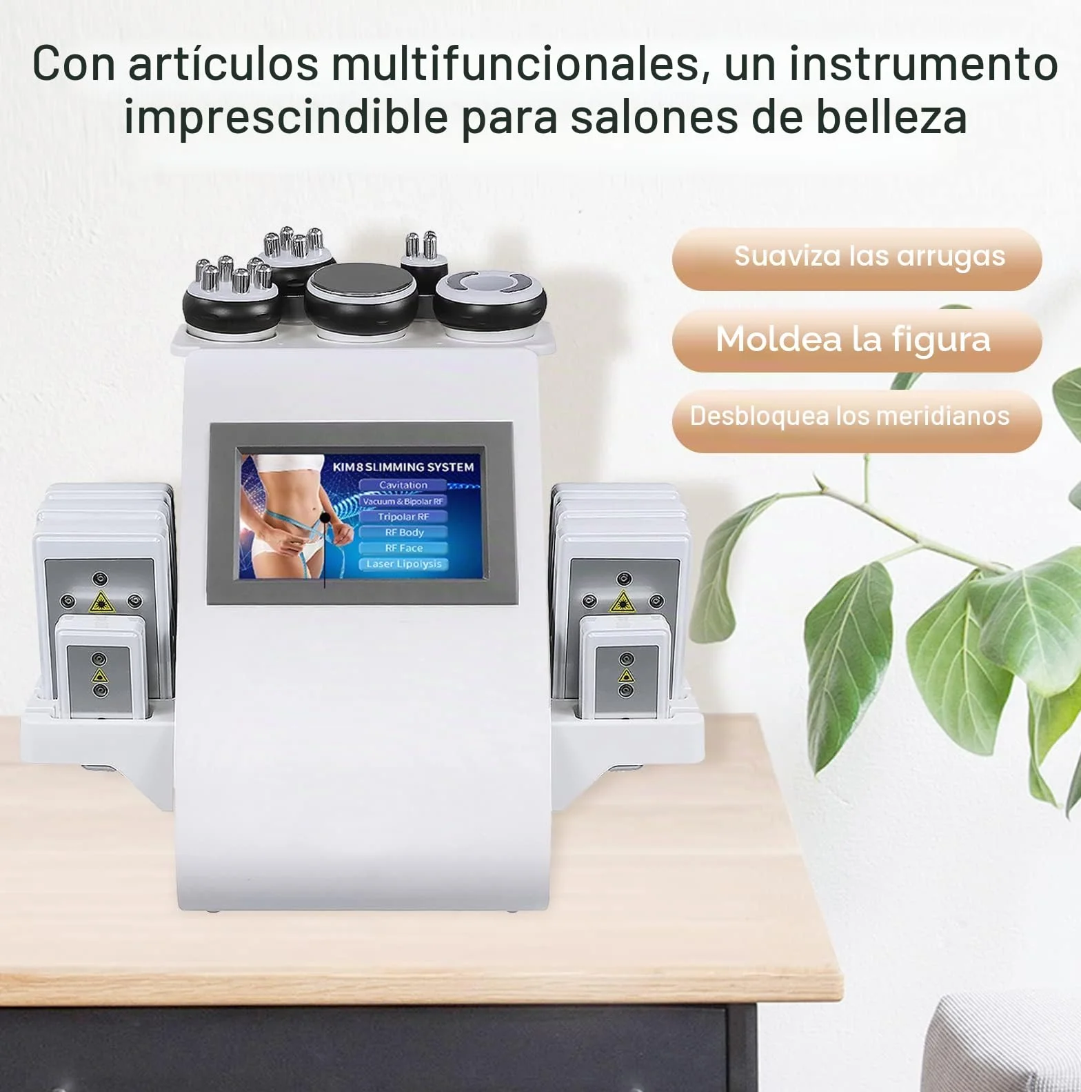 Máquina de Cavitación 6 en 1, Masajeador Profesional de Radiofrecuencia, Dispositivo de Reducción de Vacío Corporal