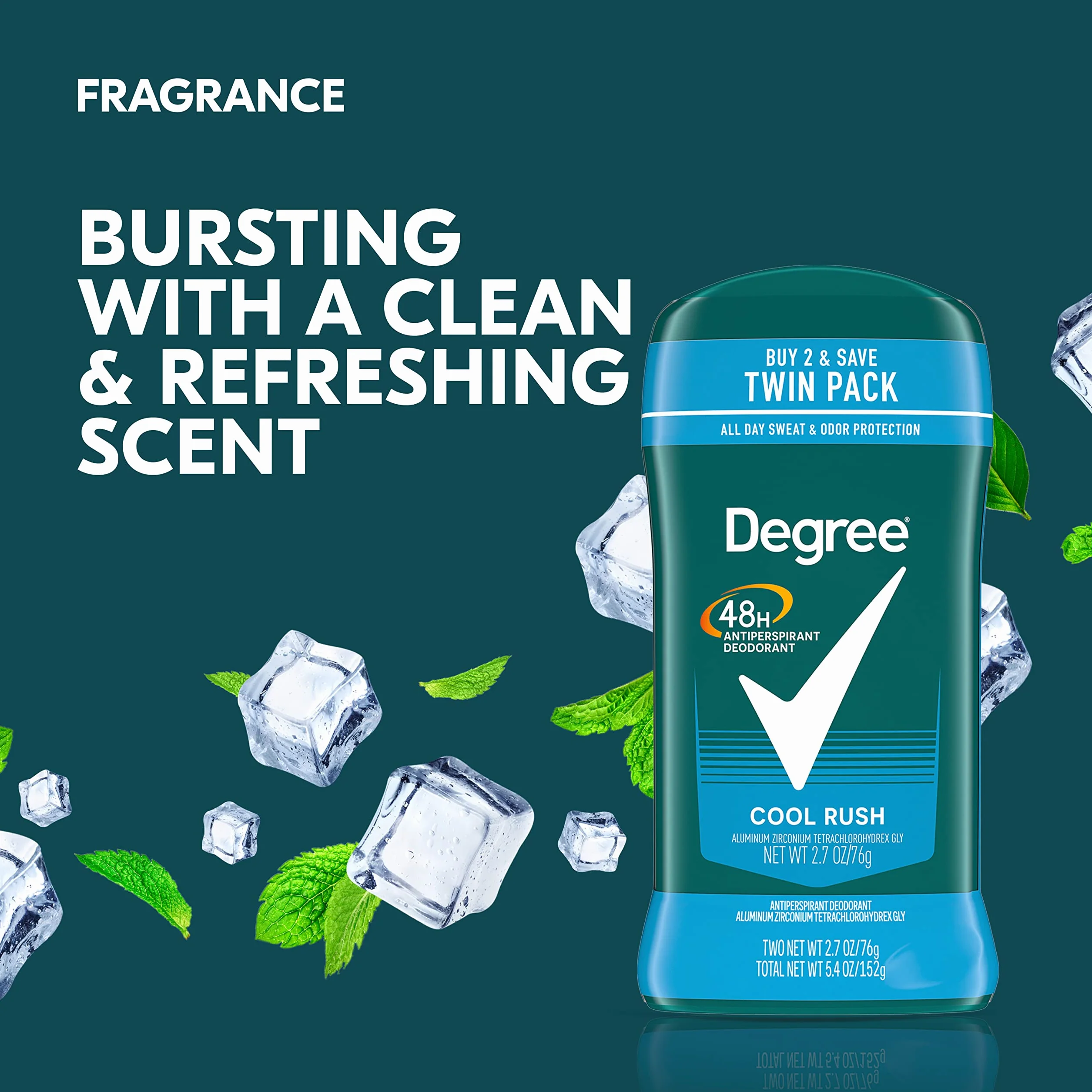 Degree Antiperspirant & Deodorant, Cool Rush - 2.6 oz by Degree