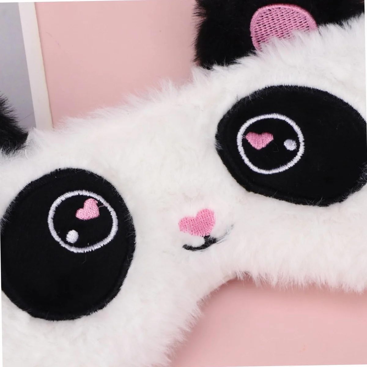 Antifaz para Dormir Diseño de Panda de Tela de Felpa, Máscara Opaca y Cómoda para Mujeres y Niñas en Descanso y Viaje