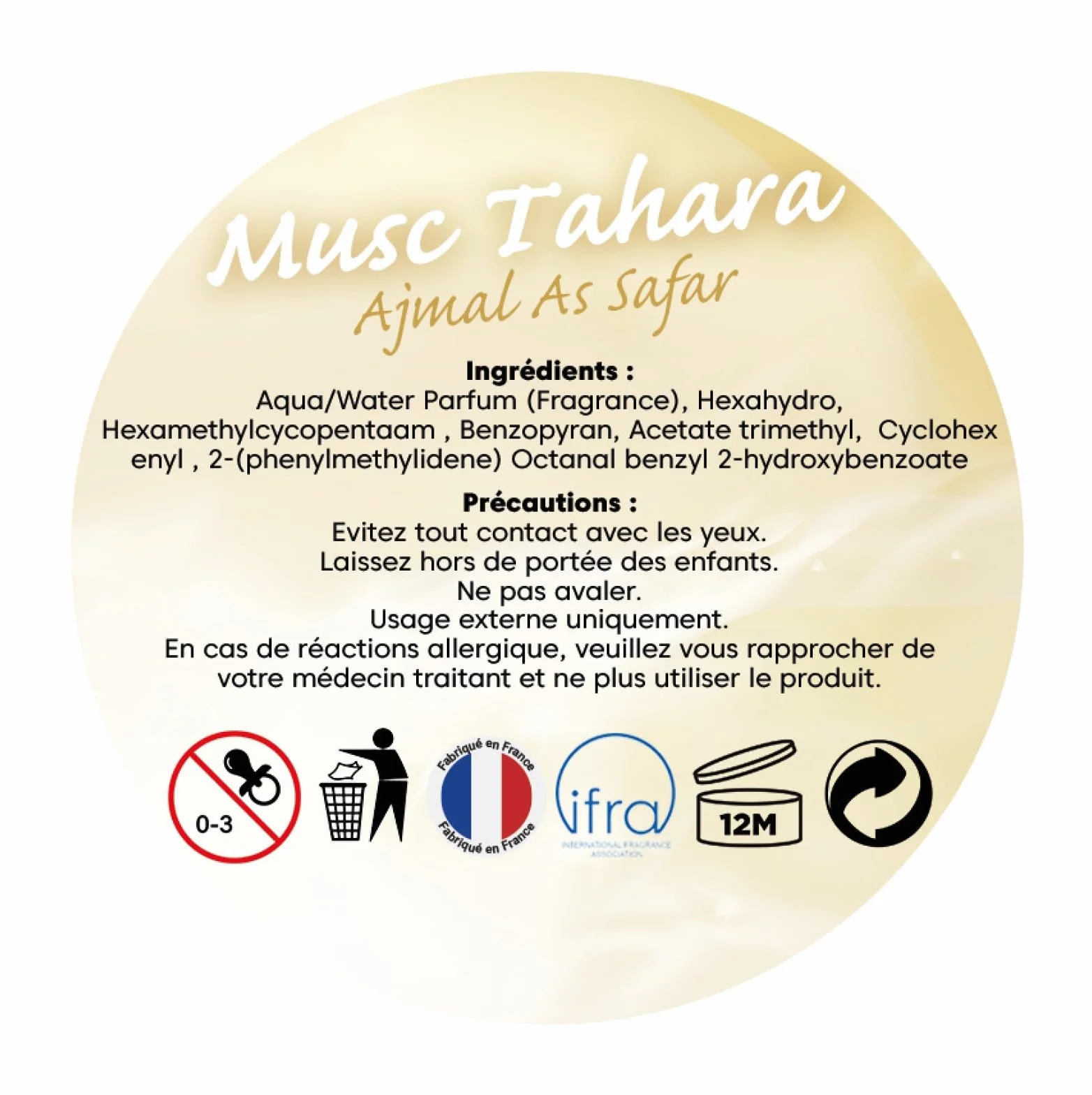 Ajmal As Safar Musc Tahara Aromatisé Pack Best Vanille Monoï Coco lot de 3 Musc Blanc intime 3ml