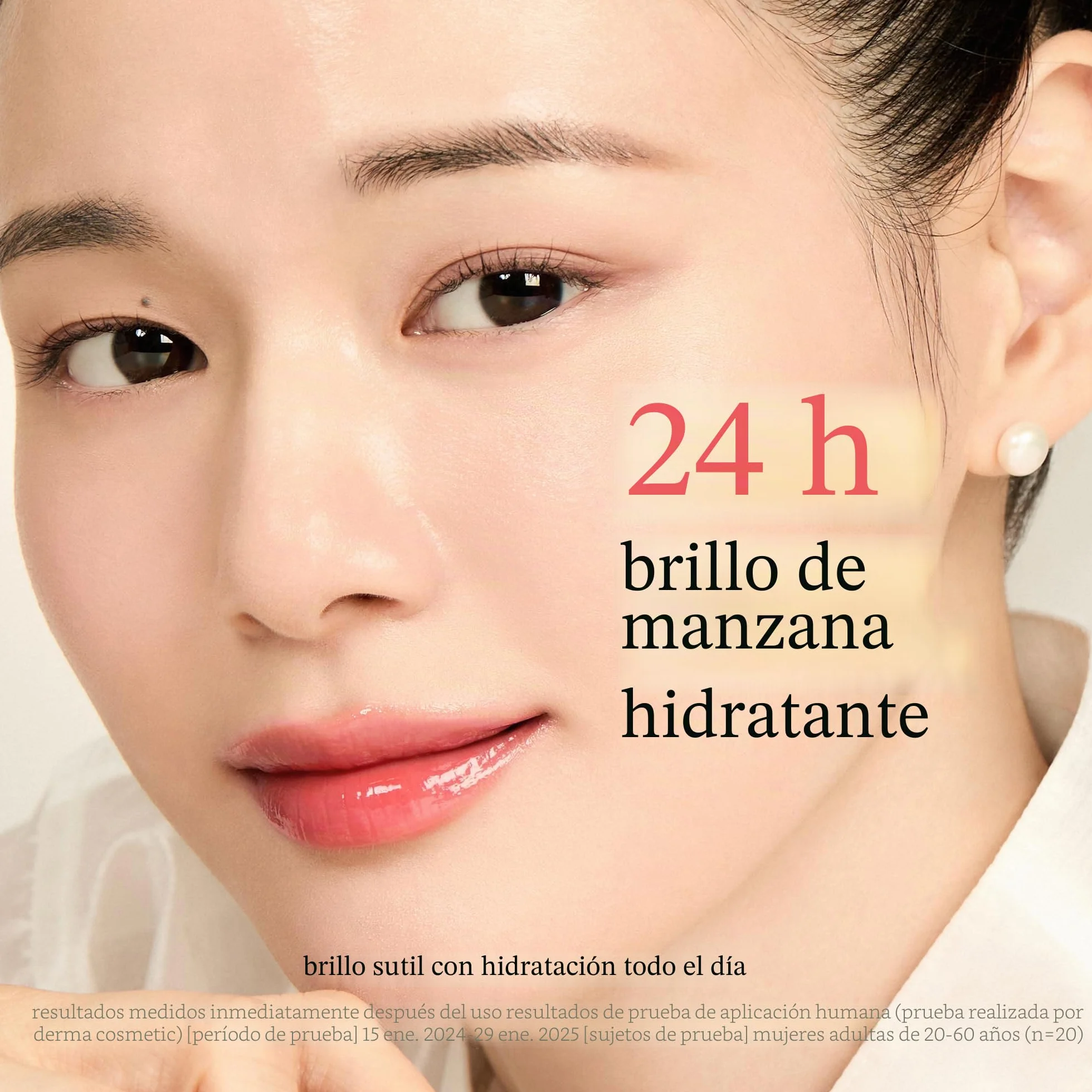 NOONI Aceite de labios coreano Appleberry Tinte de labios duradero hidratante resistente al agua 0,12 fl oz