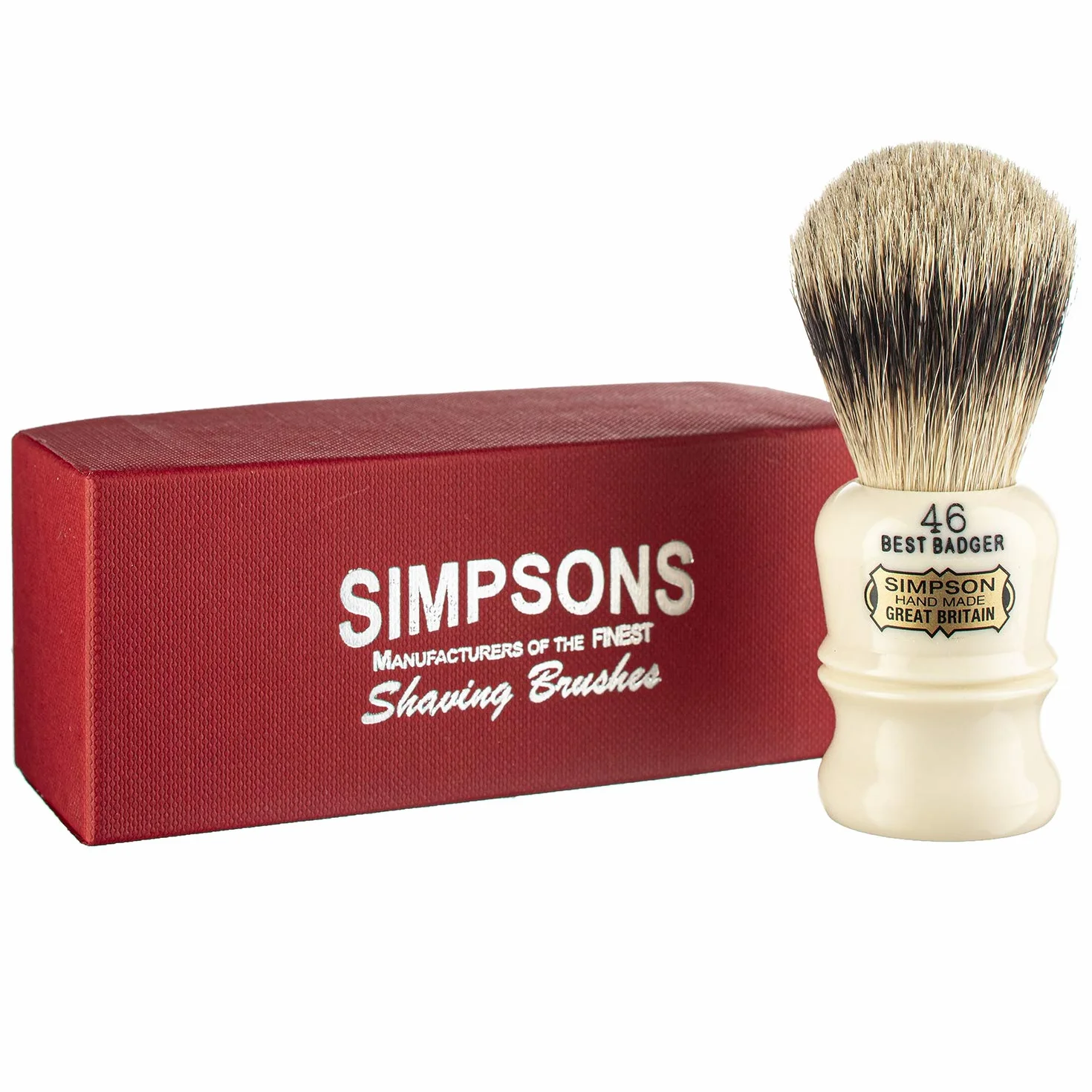 Simpson shaving brushes berkeley b best 46 - Brocha de afeitar de pelo de tejón, hecha a mano en el reino unido