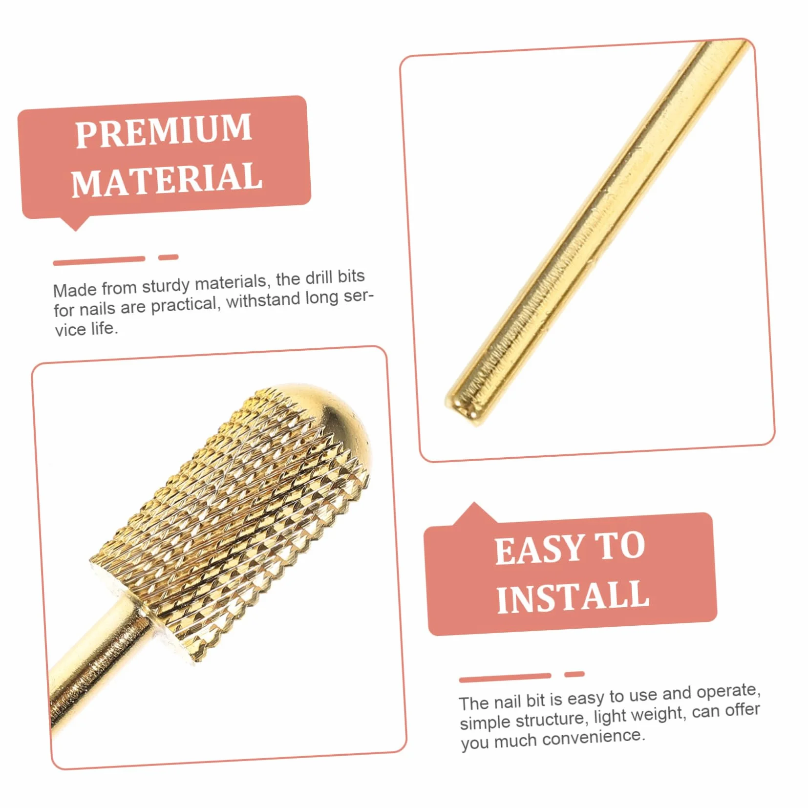 Beavorty 15piezas Broca De Manicura De Tungsteno De Cabezal Para Lijar Cutículas Compatible Taladros Eléctricos Para Salones y Uso Personal