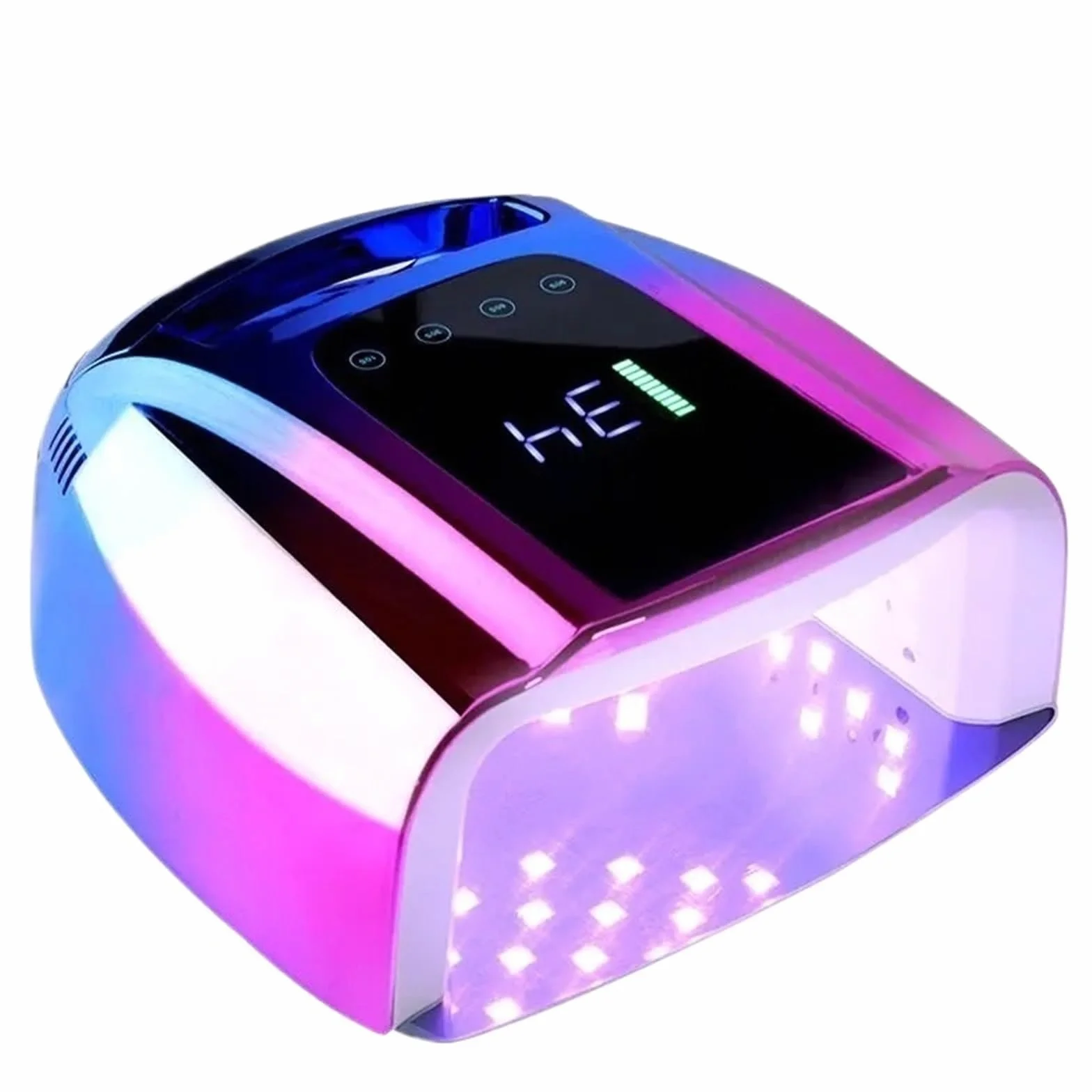 Lámpara LED para uñas, Lámpara secadora de uñas UV recargable 42 LED, lámpara profesional for curar esmalte, for secar todo tipo, gel y manicura(Violet blue)