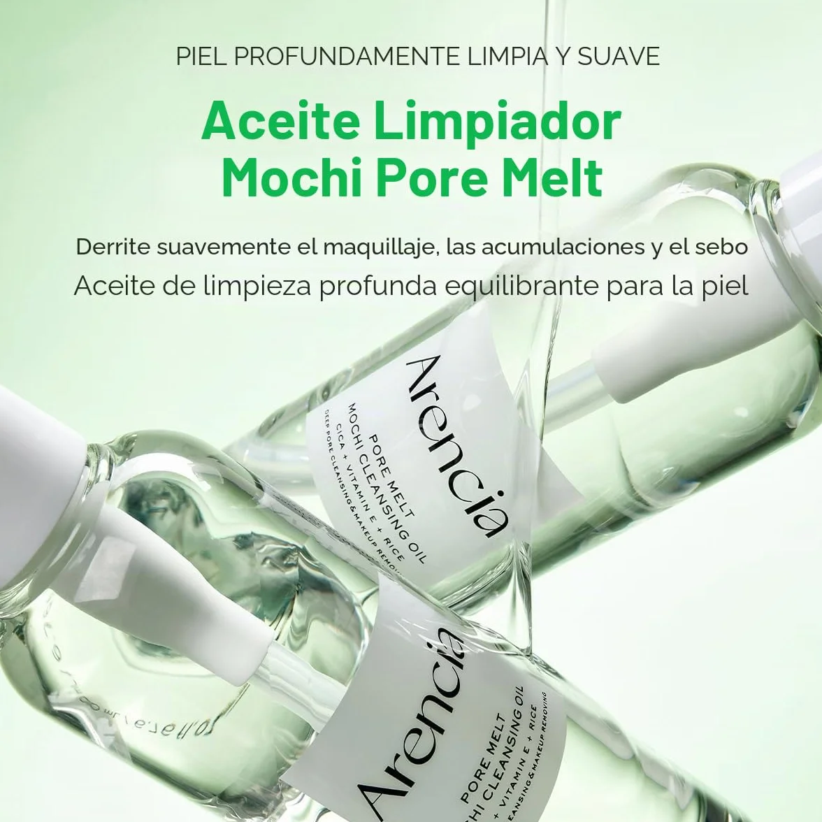 Arencia Pore Melt Mochi Aceite Limpiador No Comedogénico 200 ml