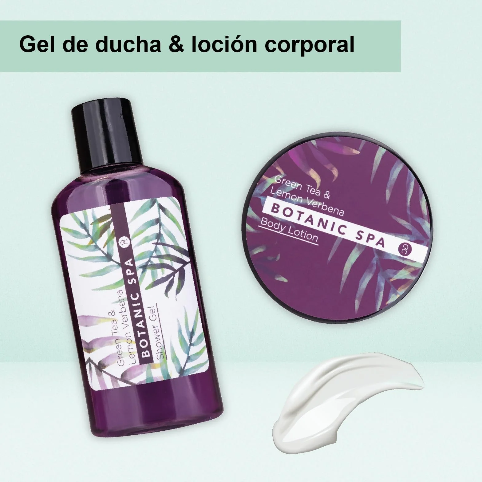 Accentra Botanic SPA Set de Baño Mujer Cesta Hierba Marina Kit Tratamiento 4 Piezas Gel Ducha Sales Baño Loción Corporal Esponja Malla Regalo Bienestar