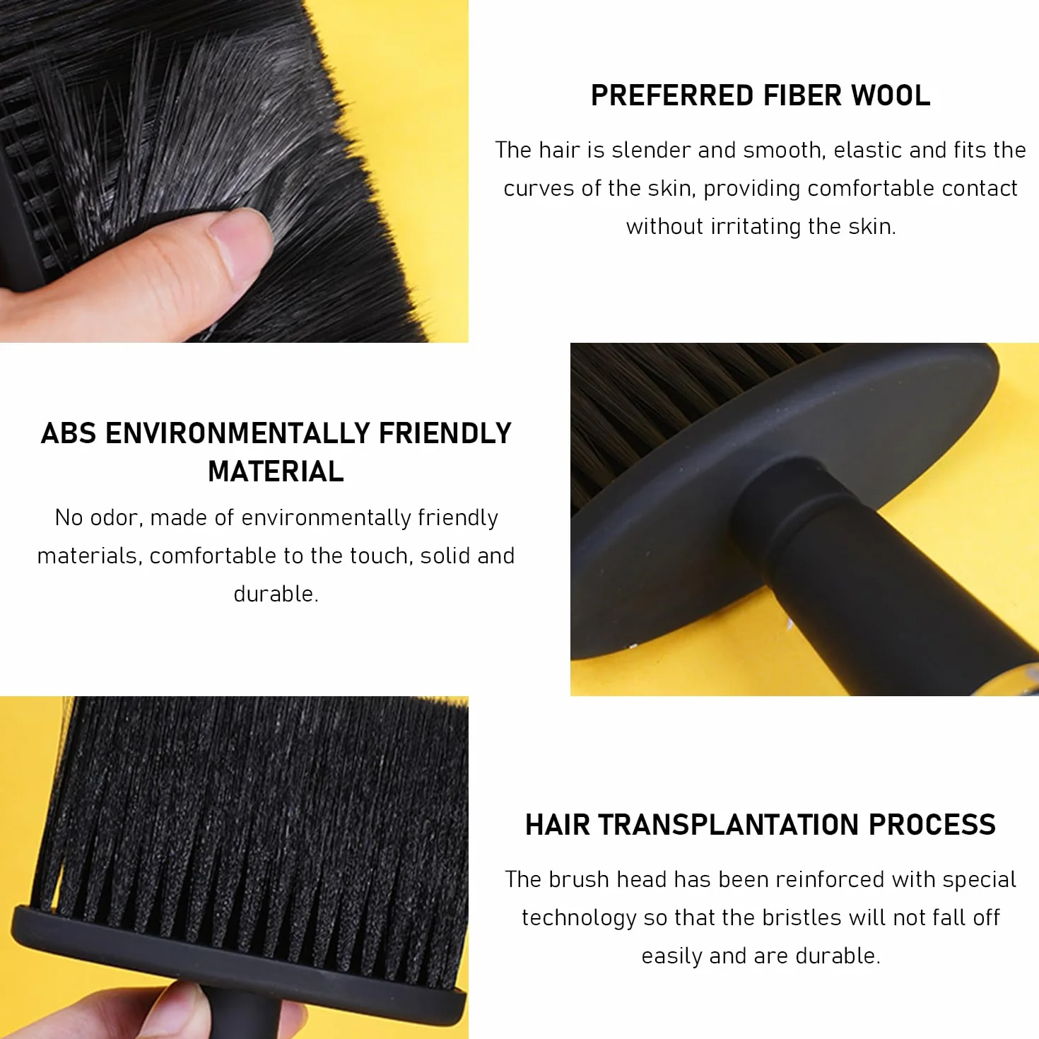 Cepillos de limpieza para cabello roto, cepillo de peluquería unisex, accesorios para barba y cuello