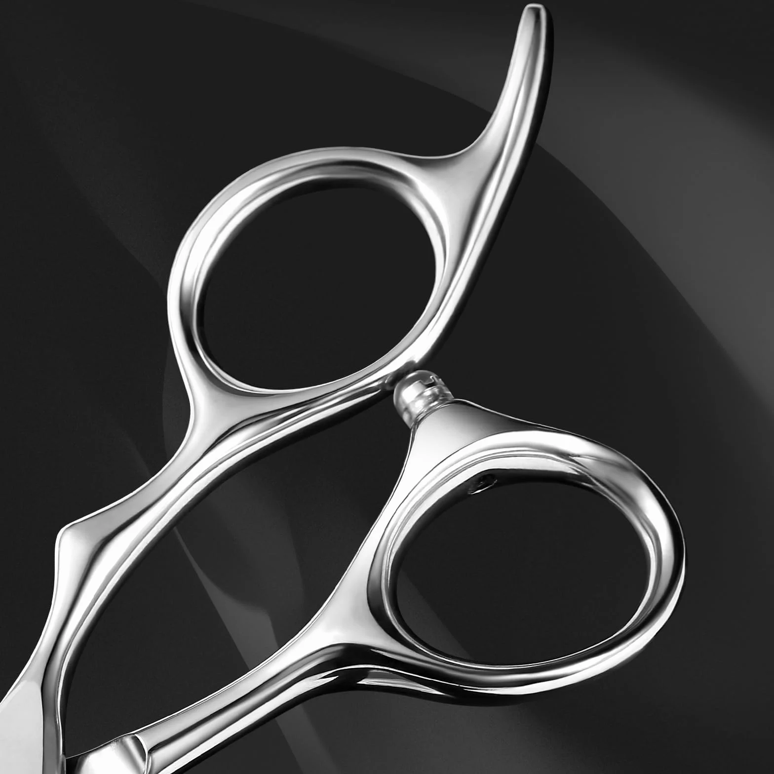 Tijeras profesionales de corte de pelo acero inoxidable japonesas borde convexo ergonómicas para diestros