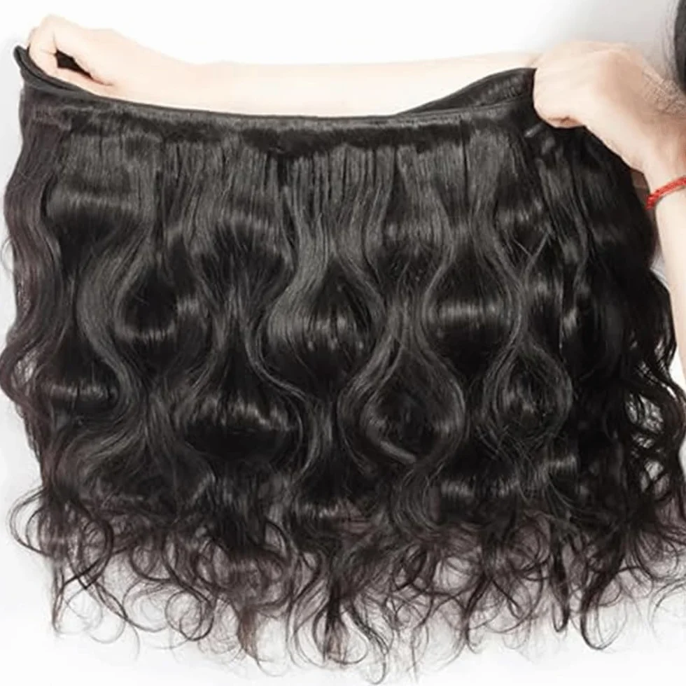 28 30 32 pulgadas Body Wave peluca mujer paquetes human hiar sin procesar extensiones de cabello humano virgen brasileño #1B Natural negro cabello humano paquete con una cobertura mínima para