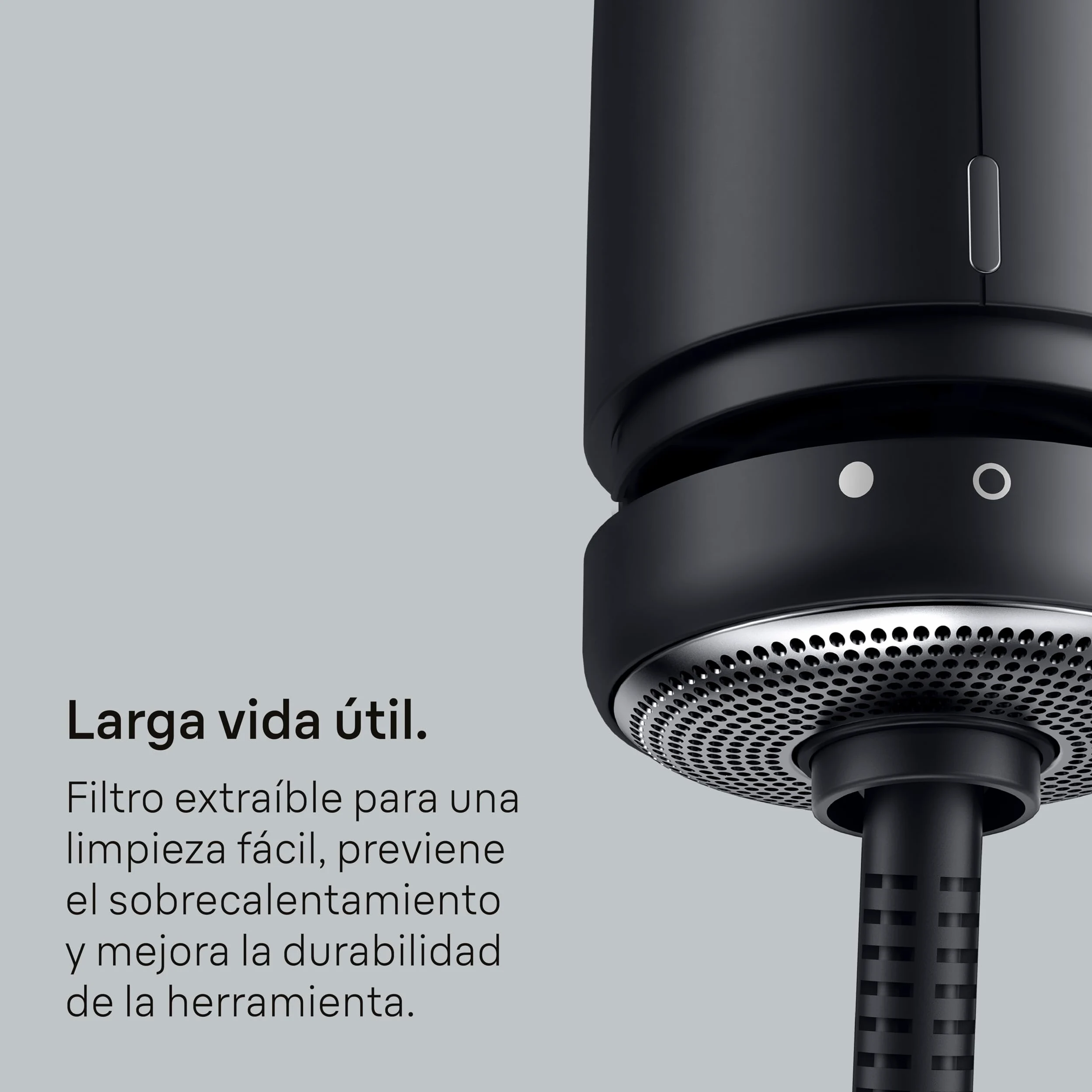 Moldeador de aire Braun AS4.2 – Potente con cepillo térmico redondo para dar forma y volumen y boquilla de secado, motor HTDC, 3 modos de peinado, tecnología IONTEC, negro metalizado– BRAS420E