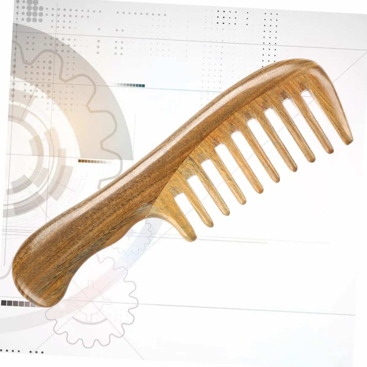 Peine De Masaje De Dientes Anchos Peine De Madera De Sándalo Natural Dientes Anchos y Para Peinar El Cabello