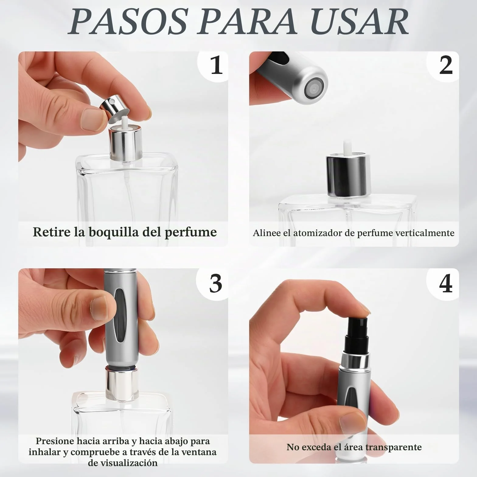 Atomizador Perfume Recargable 5ml, 12 Pcs Mini Frasco Decants sin Fugas, Bote Colonia para Viaje