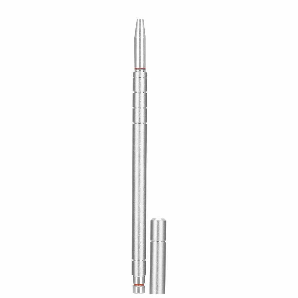Pluma de Grabado de Cabello Profesional de Acero Inoxidable para Cejas Barba (Plata)