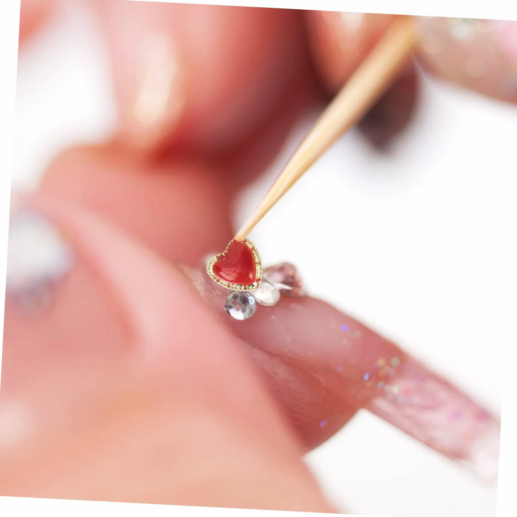 Healeved 300 Piezas decoración de uñas joyas de mujer uñas de diamantes de imitación pintauñas esmalte uñas ornamento decoración de manicura encantos de uñas de manicura único Decorar