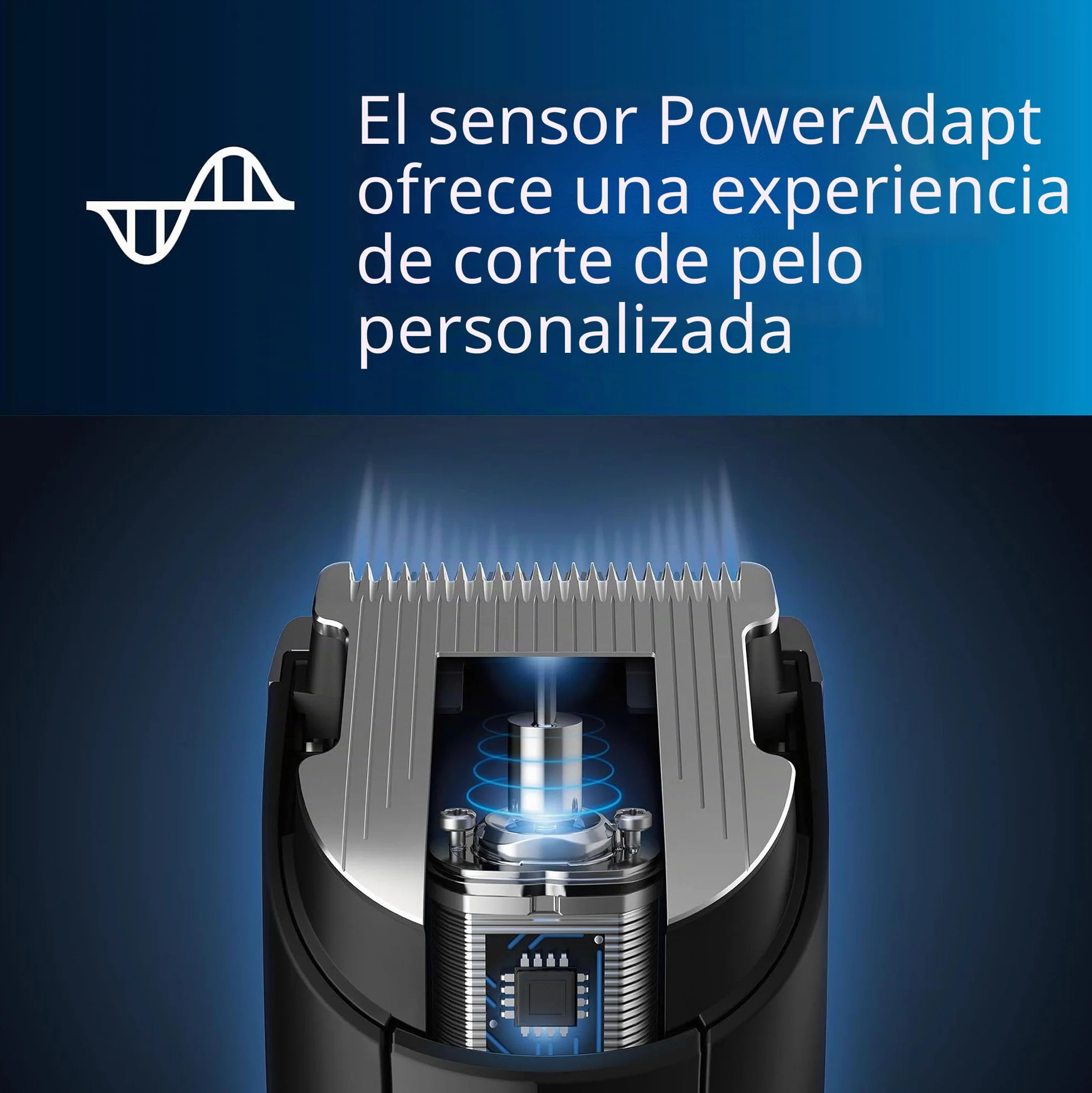 Philips Cortapelos con cuchillas de titanio, 3 Peines guía, 28 Ajustes de longitud, 90 min uso sin cable, Negro