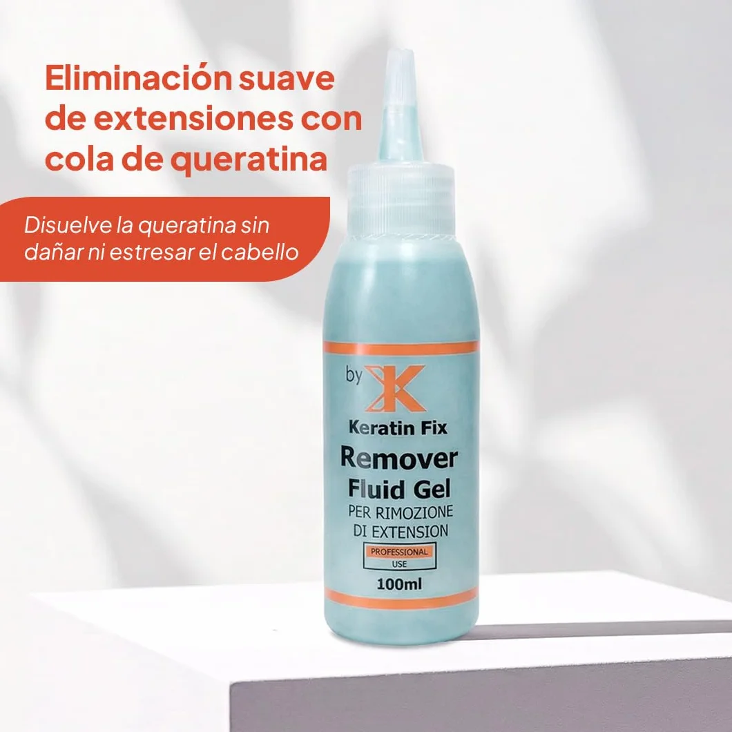 Gel Solvente para Eliminación de Cola de Queratina Extensiones de Cabello 100 ml