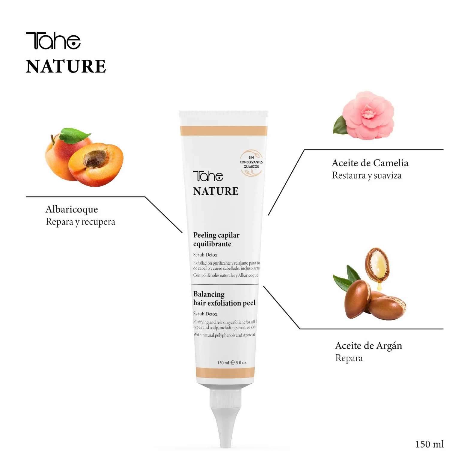 Tahe Nature Peeling capilar equilibrante exfoliante purificante 150 ml