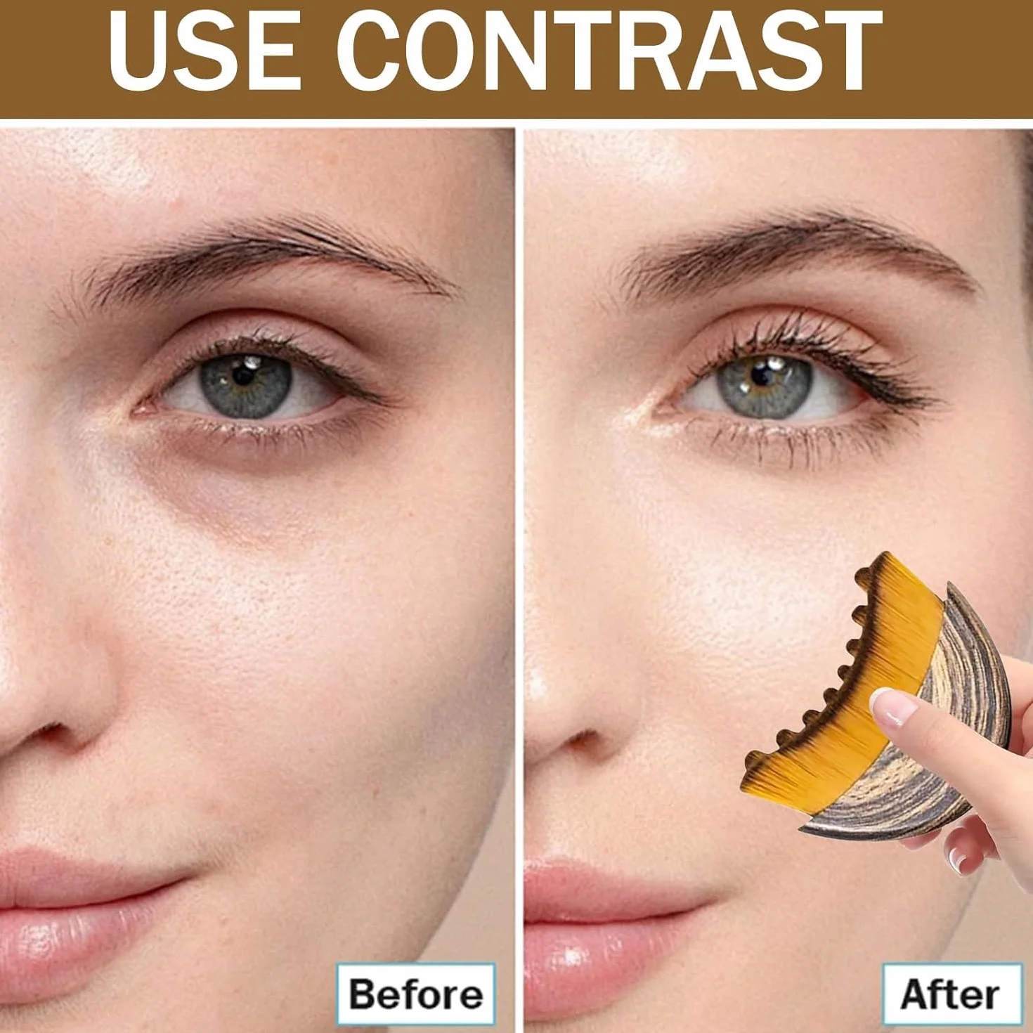 Cepillo Facial de Contorno Linfático 4 PCS para Masaje y Drenaje Linfático