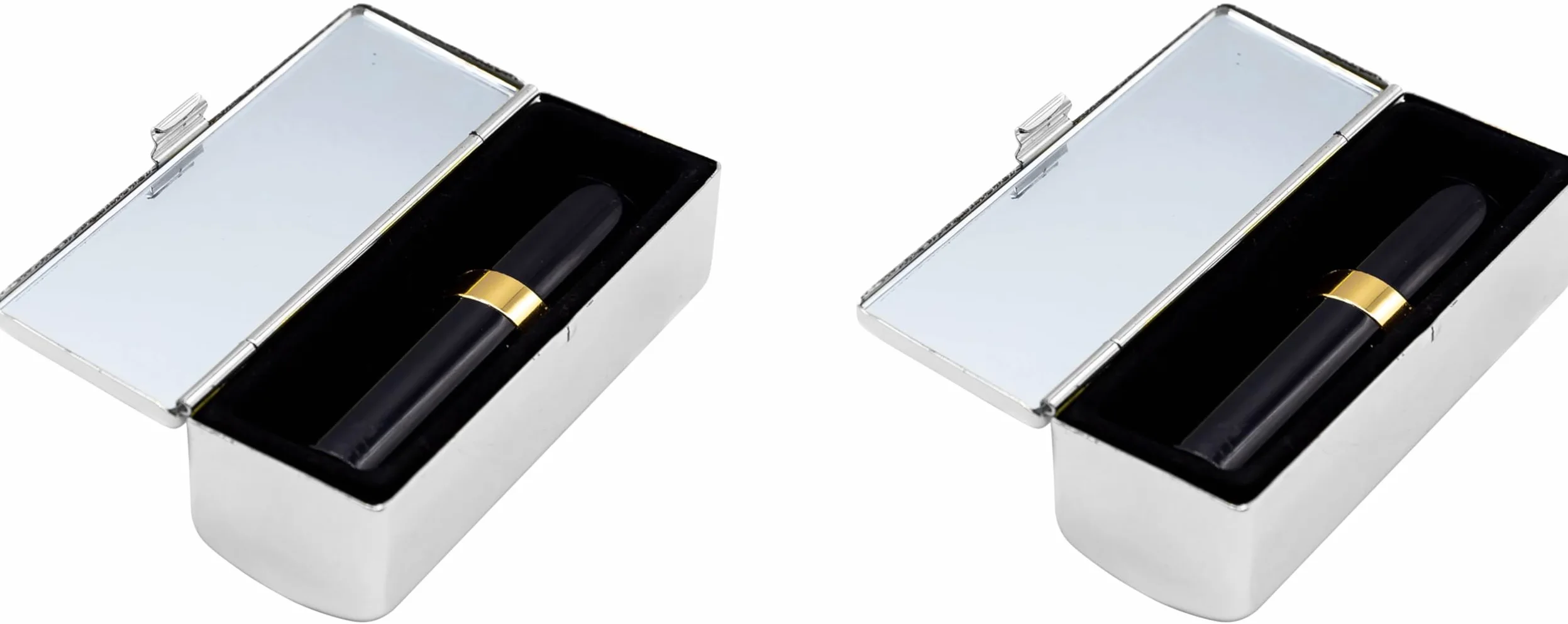 Stephanie Imports Estuche de viaje con caja de pintalabios con espejo remolinos coloridos
