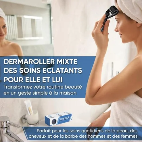 Dermaroller 0.5 mm para Crecimiento del Cabello y Barba – Microneedling Estimulante Folículo Capilar Uso Facial Hombre Mujer