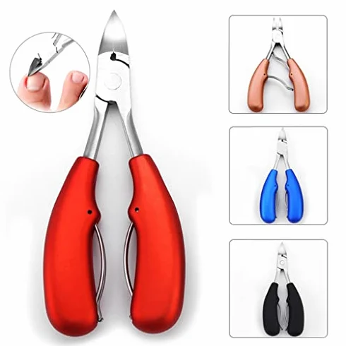 Cortador de uñas encarnadas para uñas gruesas, cortaúñas profesional con herramienta de corrección para piel muerta y eliminación de suciedad, herramienta de cuidado de pedicura, 13 cm