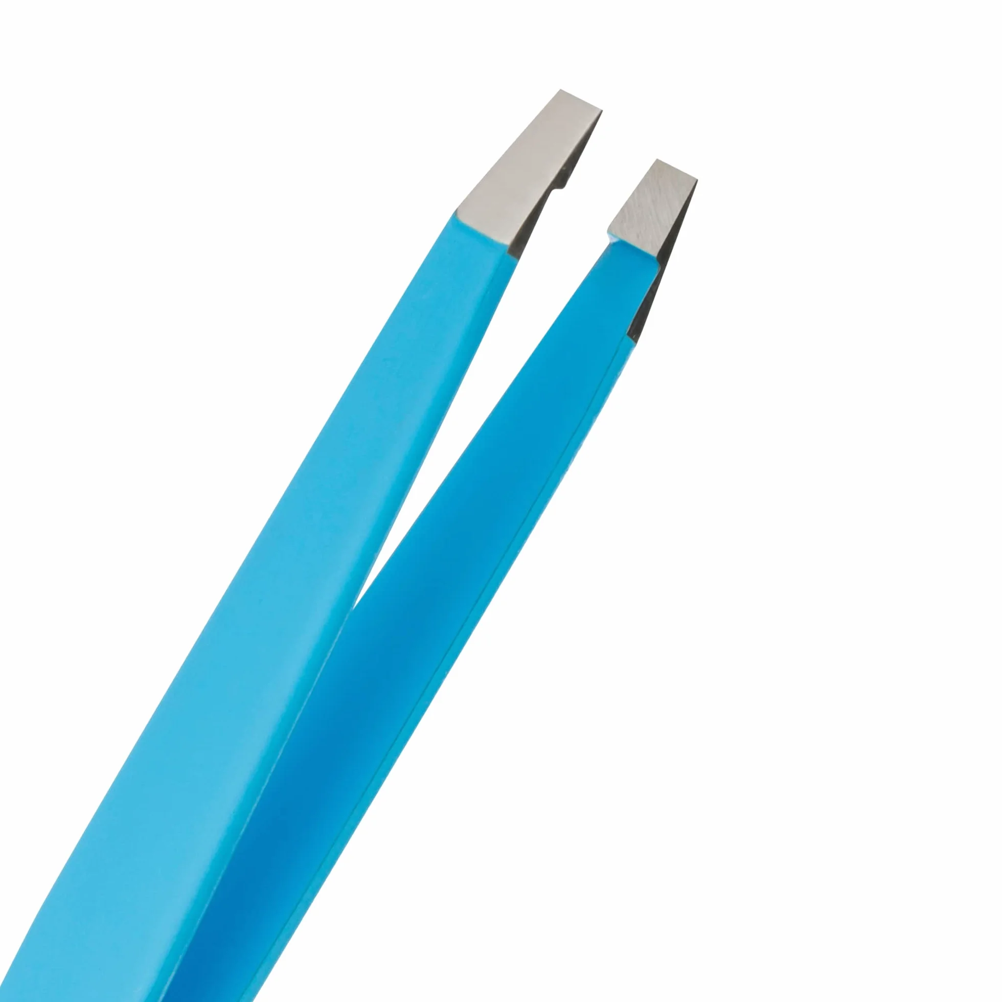 REMOS Pinzas de cejas acero inoxidable punta recta 9,5 cm azul