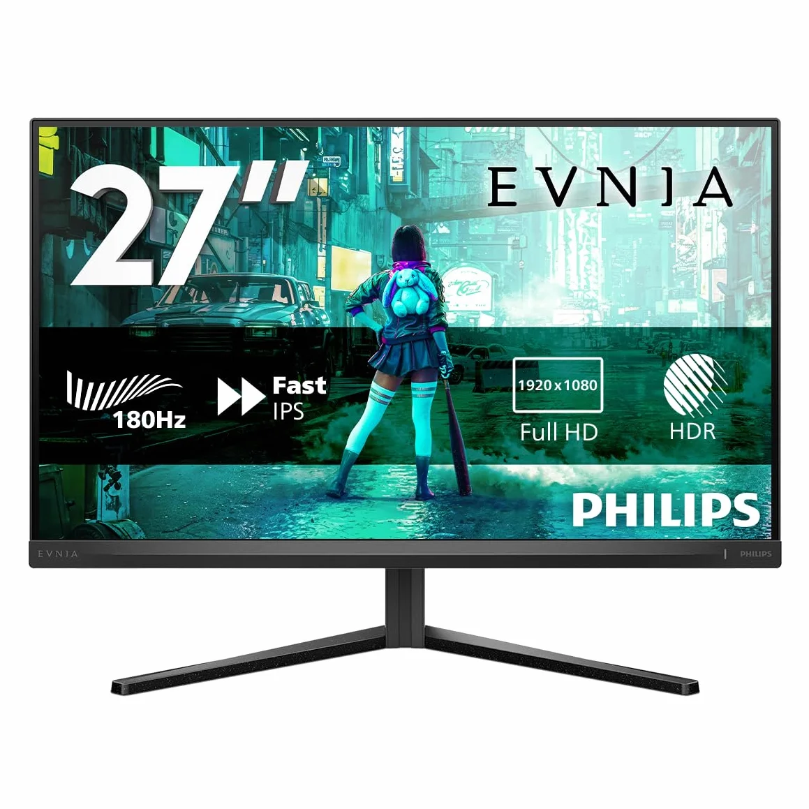 Philips 27M2N3200AM Monitor Gaming 27" Full HD 180Hz 1ms GtG FreeSync Premium G-Sync Compatible 1920x1080 Negro/Gris