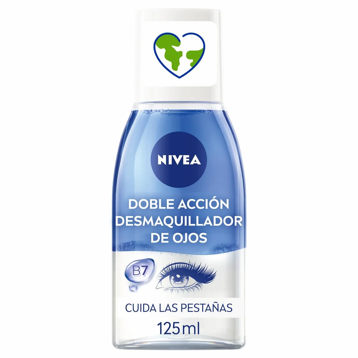 NIVEA Desmaquillador de Ojos Doble Acción 125 ml Líquido Desmaquillante para Contorno de Ojos Sensible