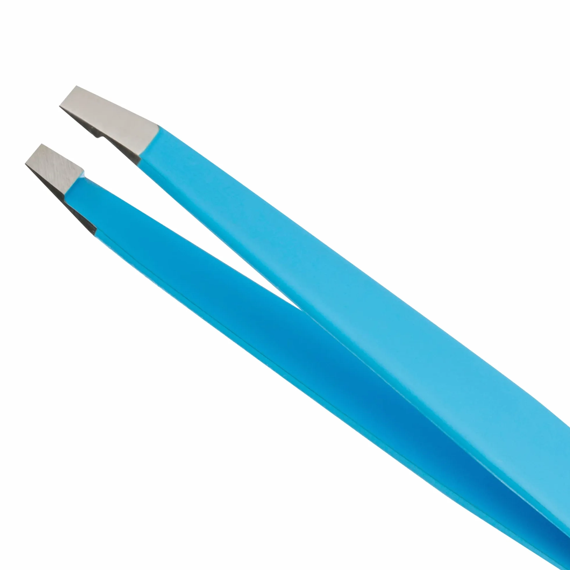 REMOS Pinzas de cejas acero inoxidable punta recta 9,5 cm azul