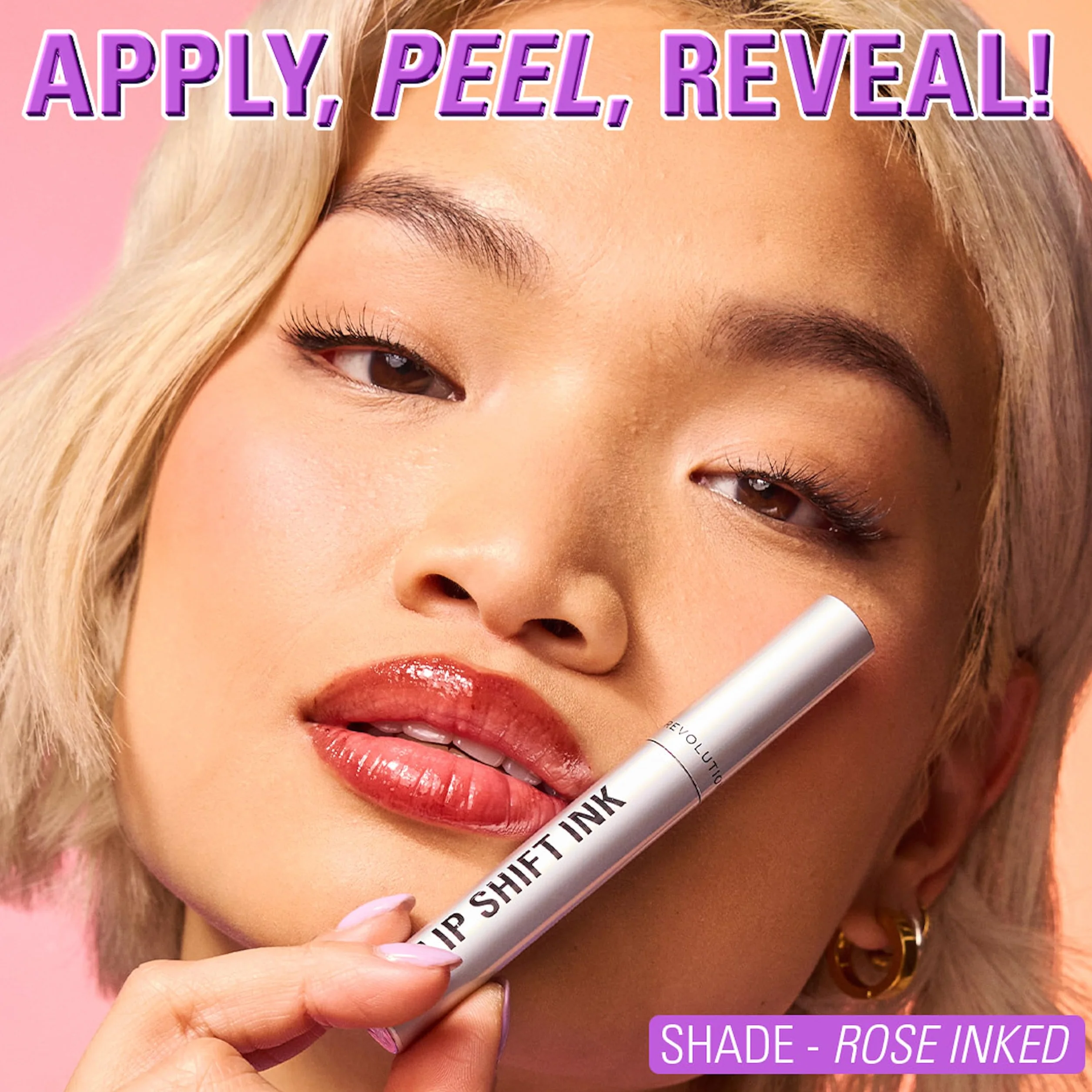 Revolution Lip Shift Ink Peel Off Lip Liner Stain - Nude Talk - 1,8 ml - Delineador labial mate vegano