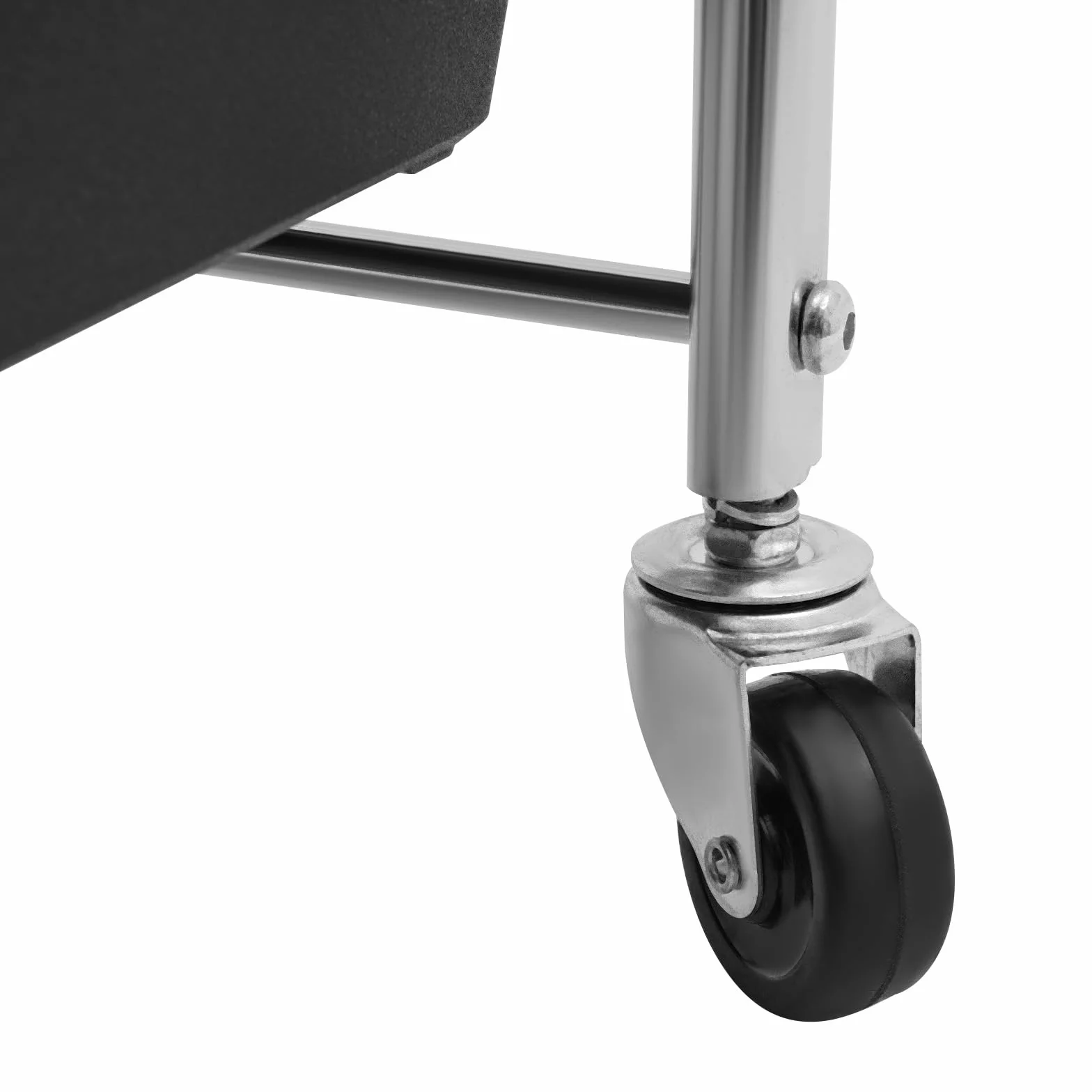 Carrito de peluquería 3 niveles altura ajustable 53-77 cm 4 ruedas negro