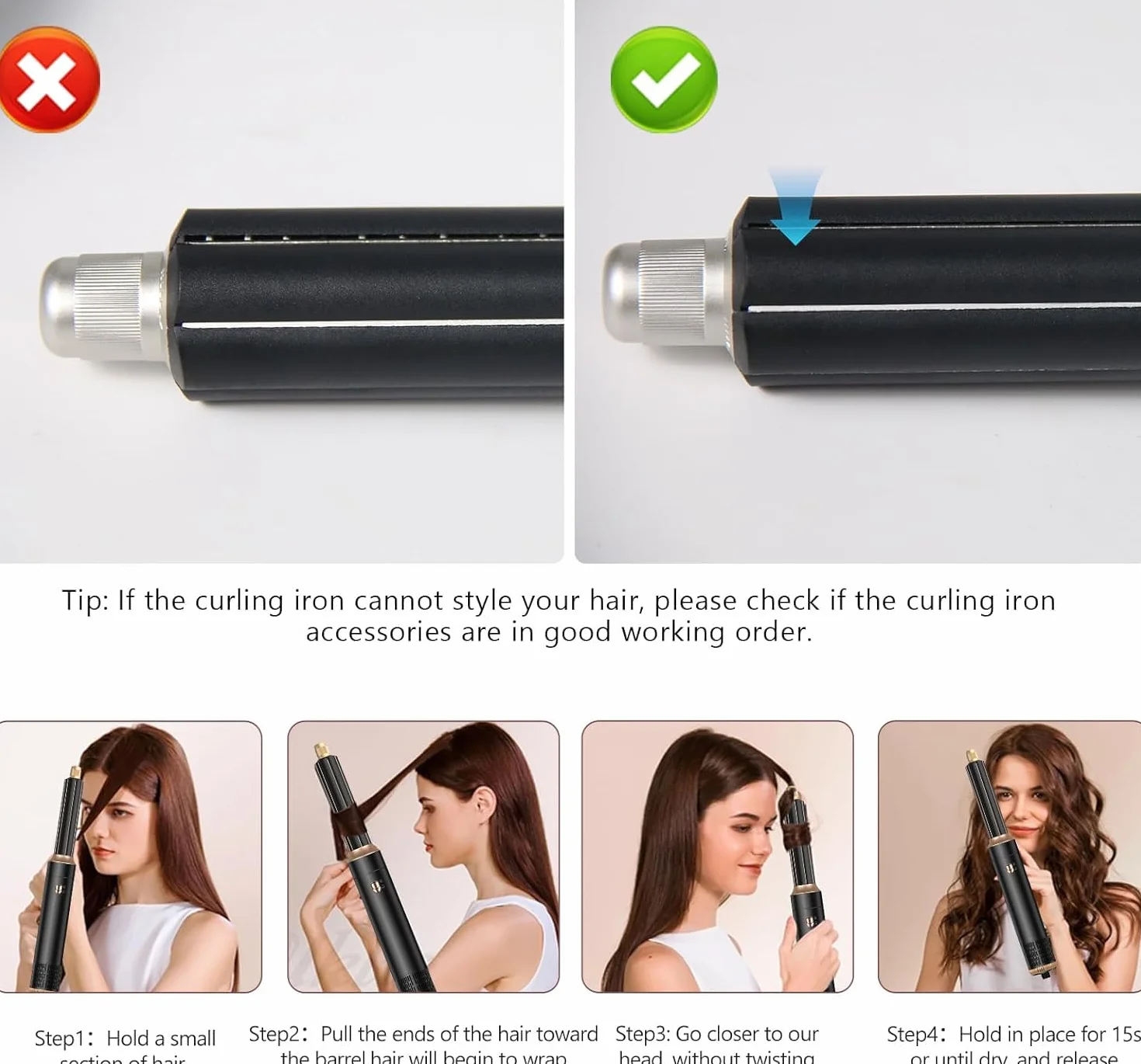 Cepillo Secador de Pelo 5 en 1 1000W Air Styler Multifunción con Ionizador, 3 Temperaturas, Alisa y Seca