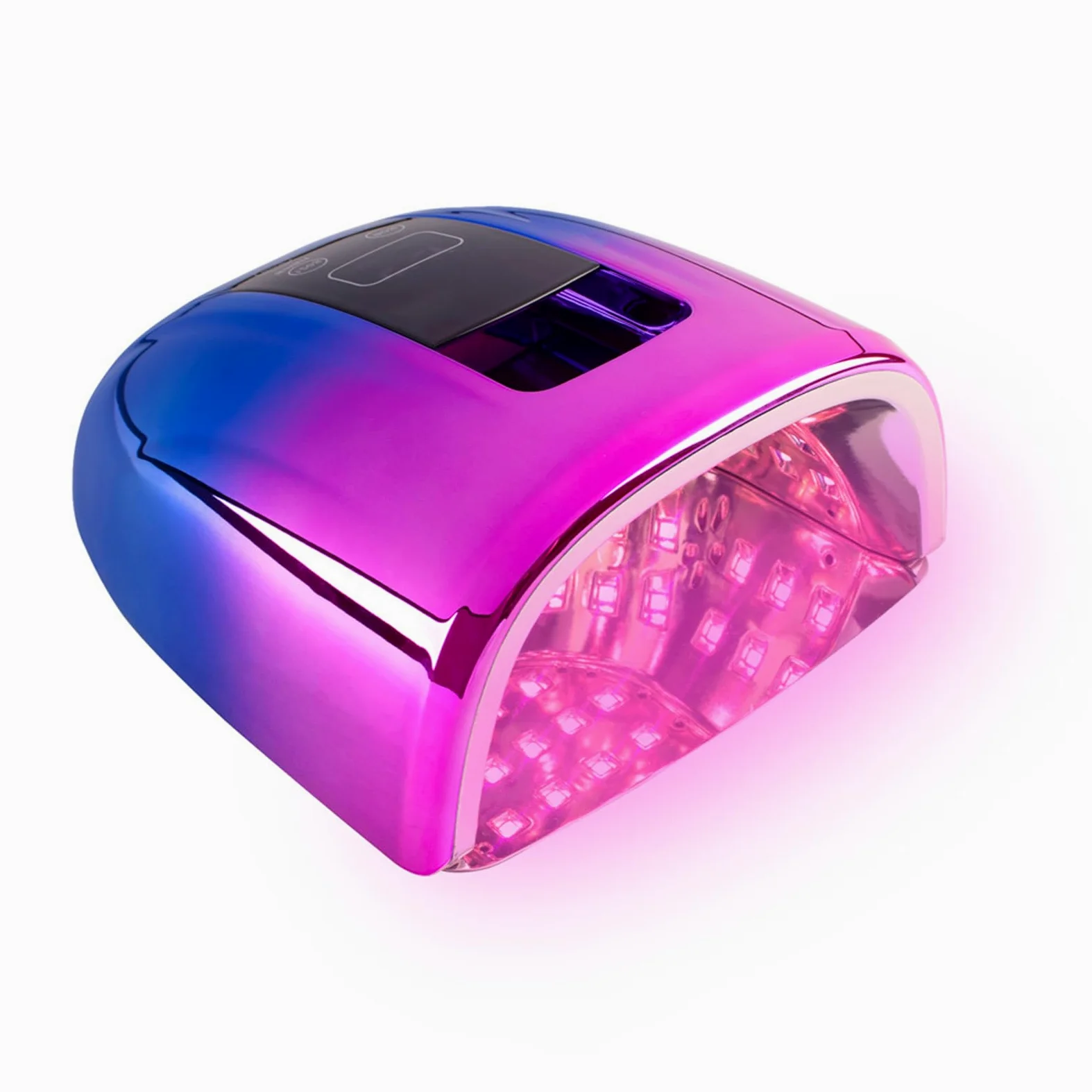 B,lámpara de uñas Recargable lámpara de uñas UV led portátil 90 w gradiente lámparas led para Secado de Esmalte de Gel lámpara UV led de curado por luz roja con Base de Espejo