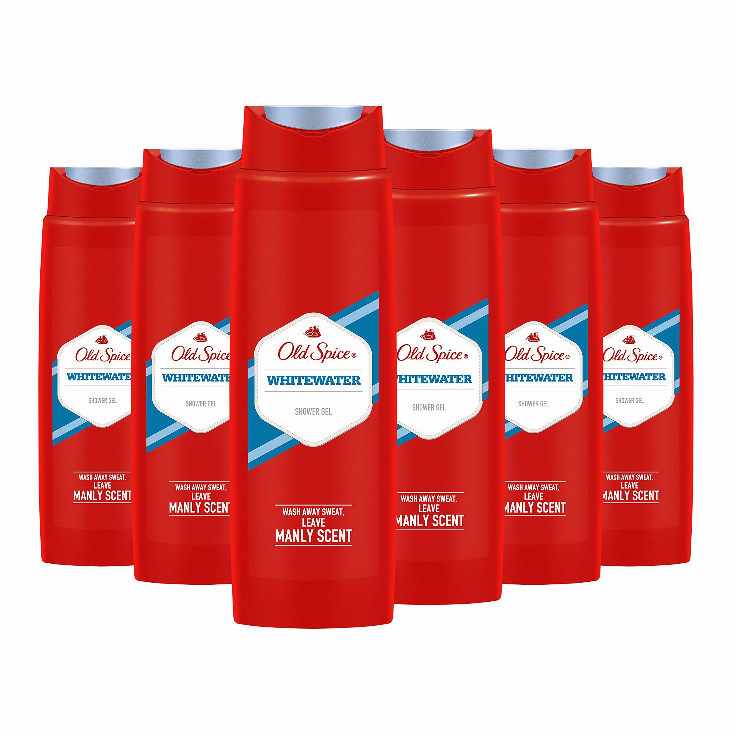 Old Spice Gel de ducha Whitewater, caja de 6