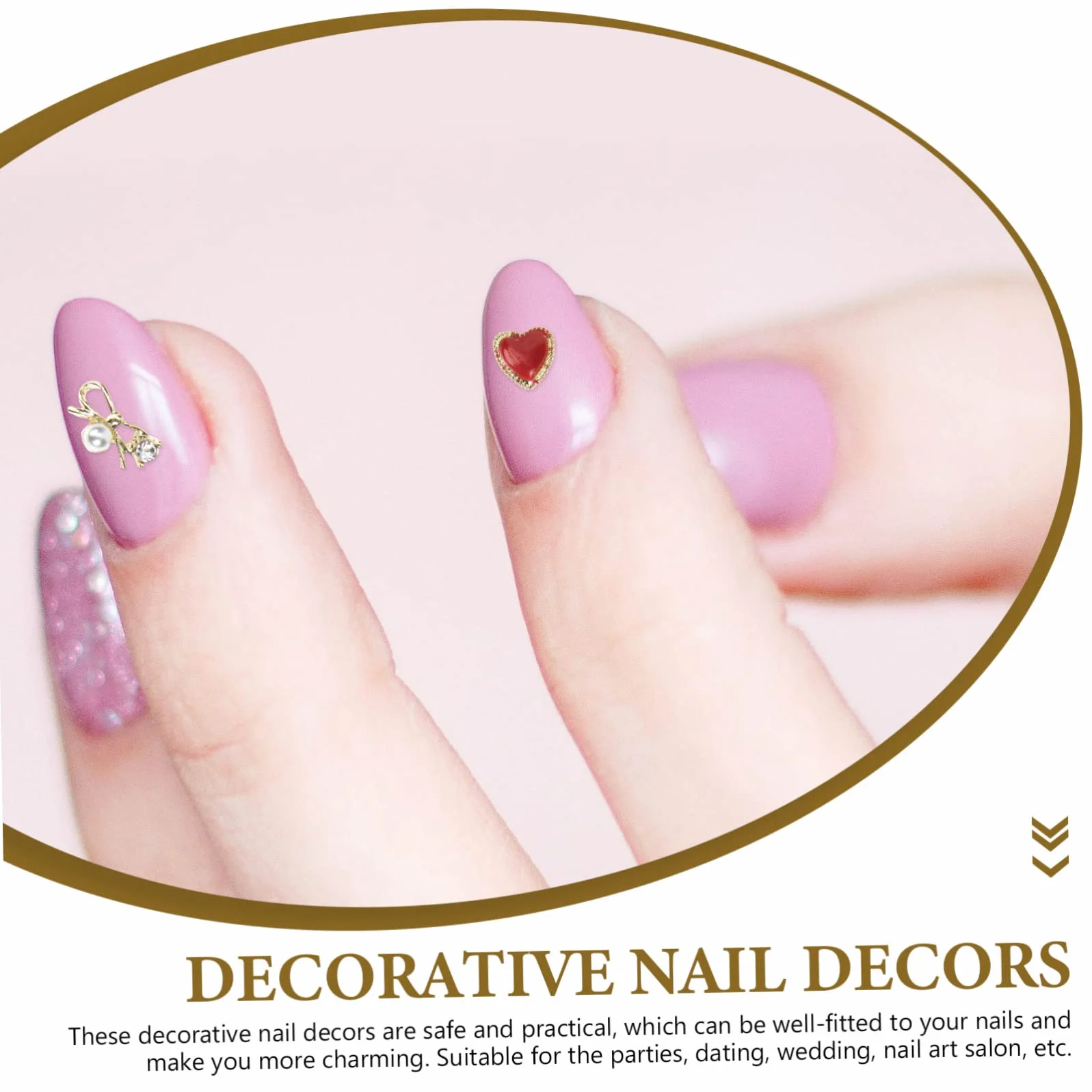 Healeved 300 Piezas decoración de uñas joyas de mujer uñas de diamantes de imitación pintauñas esmalte uñas ornamento decoración de manicura encantos de uñas de manicura único Decorar